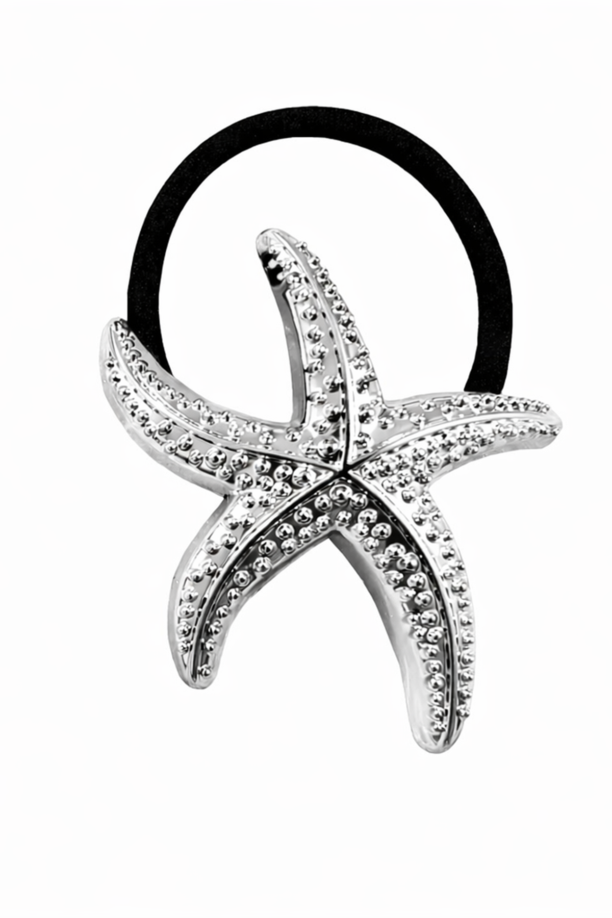 Gümüş Renk Deniz Yıldızı Figürlü Metal Lastik Toka