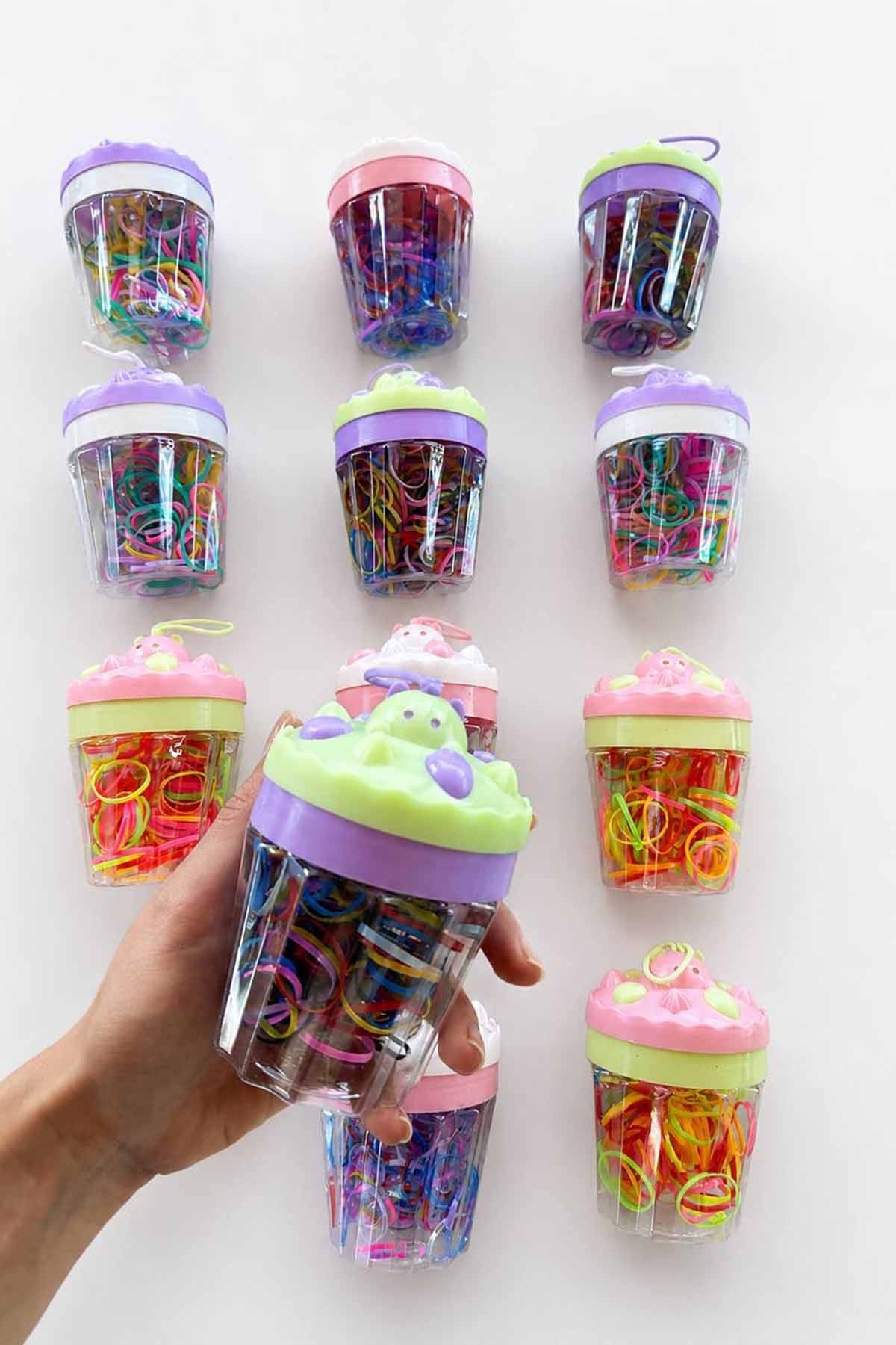 12li Karışık Renk Perma Lastik Toka Set