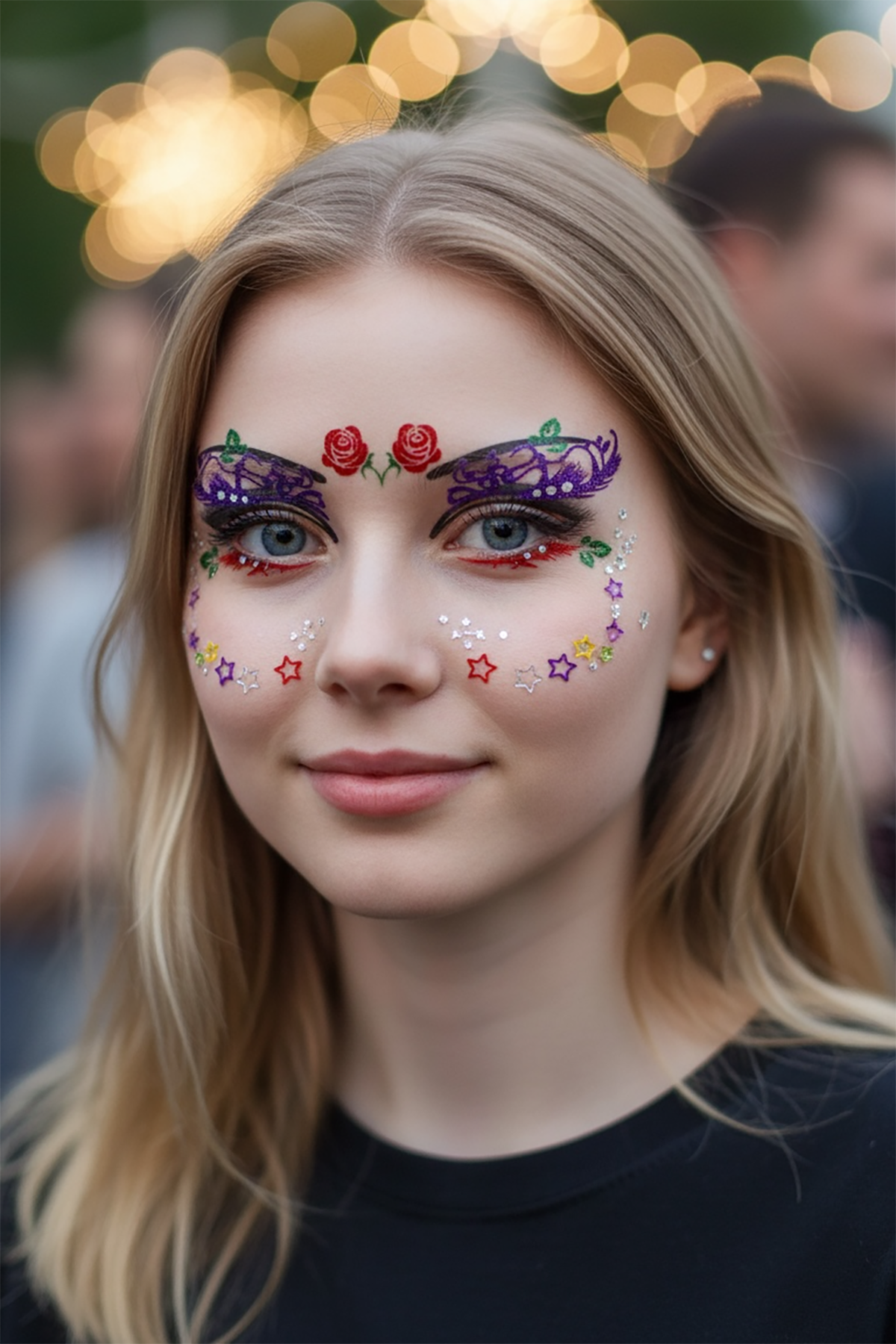 Yapışkanlı Yüz Dövme Tattoo