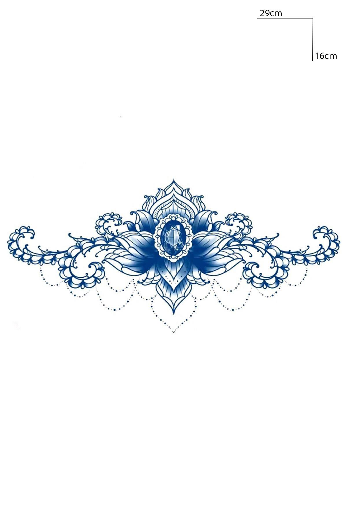 Çiçek Figürlü 12 Saat Sonra Kararan Geçici Dövme Tattoo