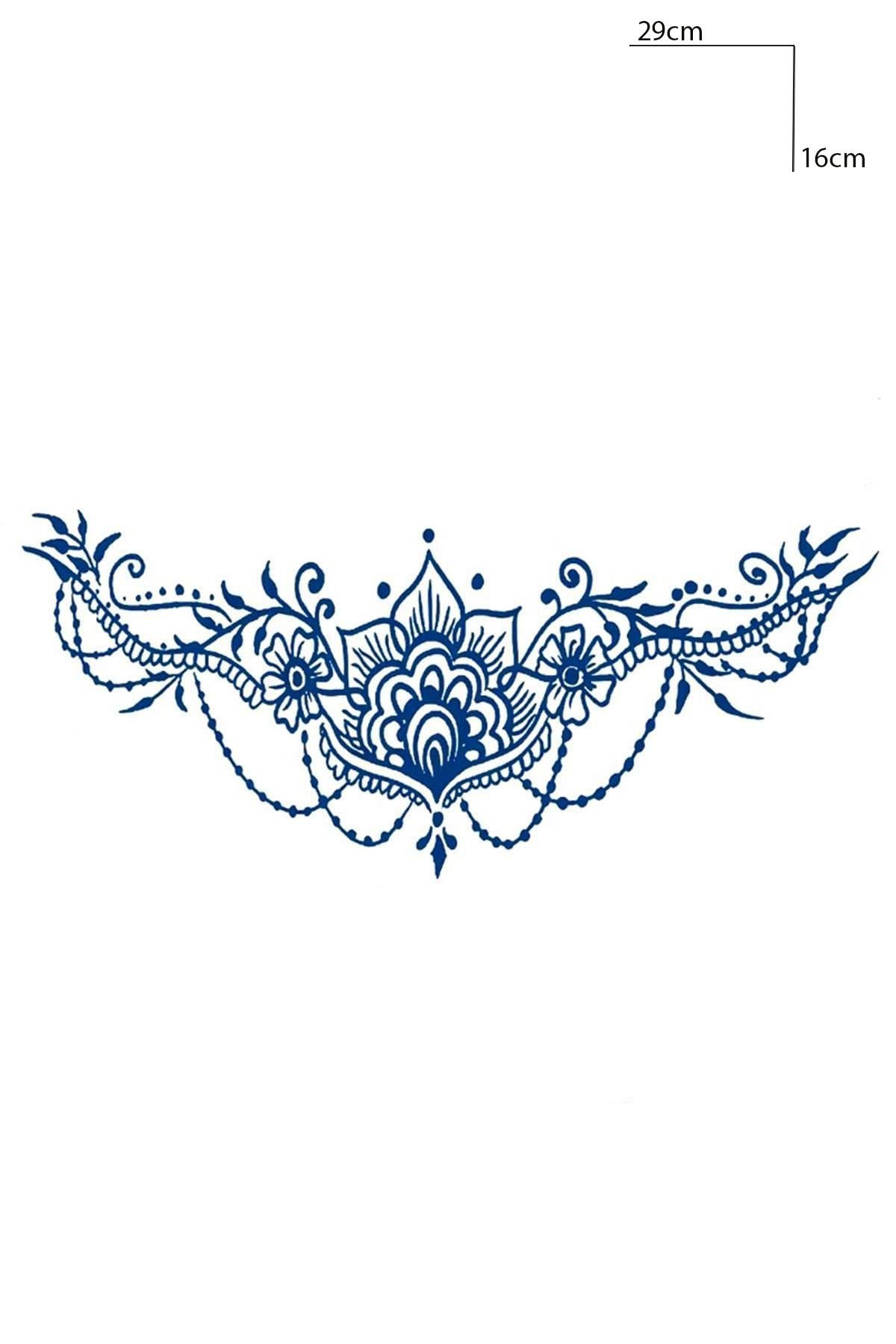 Çiçek Figürlü 12 Saat Sonra Kararan Geçici Dövme Tattoo