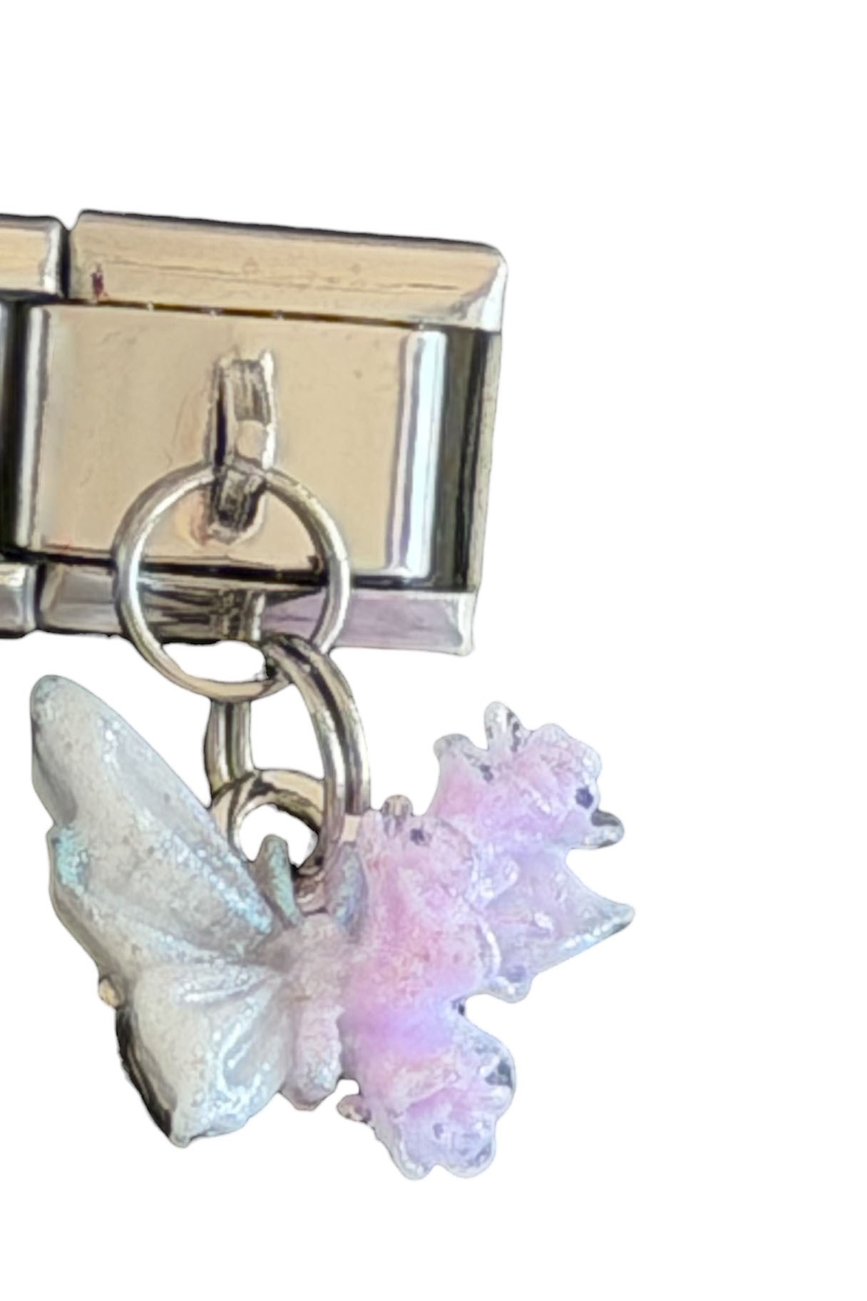 Gümüş Renk Kelebek Figürlü Çelik Nomination Charm (Tek)