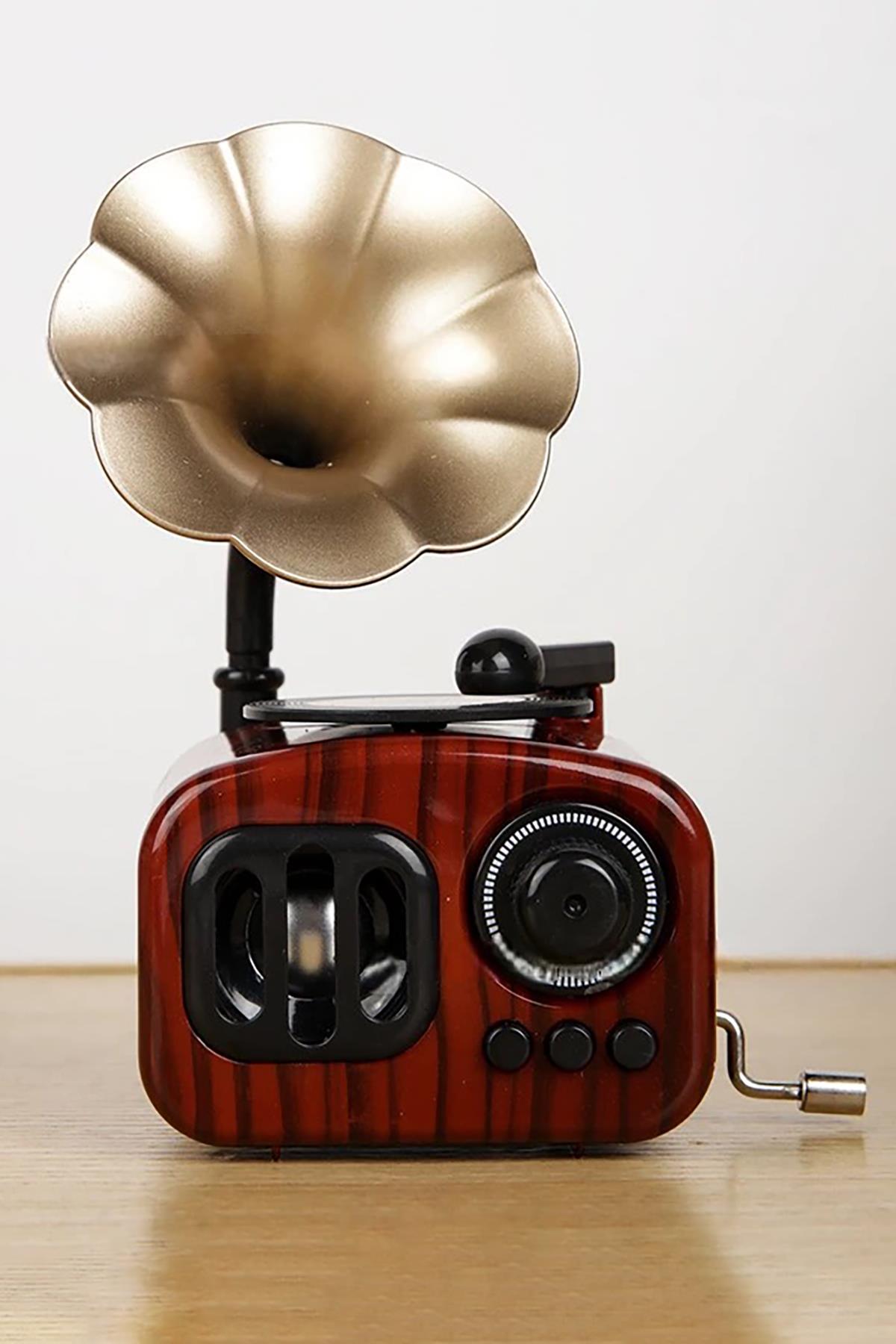  Dekoratif Gramafon Müzik Kutusu   