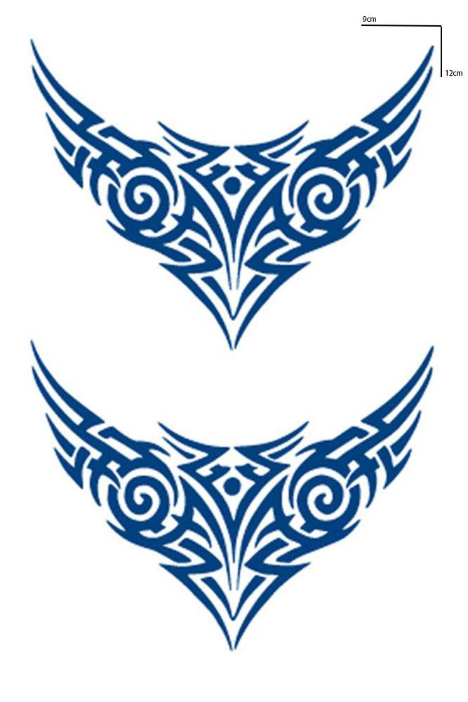Tribal Figürlü 12 Saat Sonra Kararan Geçici Mini Dövme Tattoo