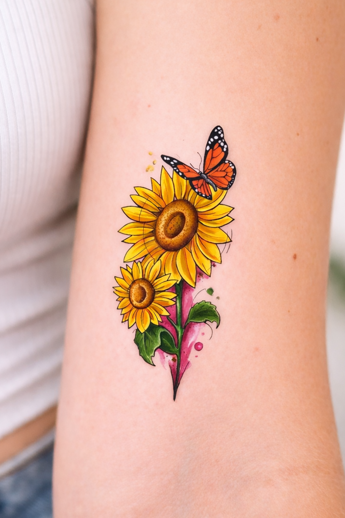 Geçici Çiçek Figürlü Mini Dövme Tattoo