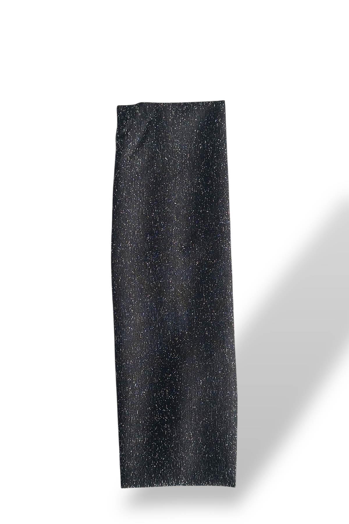 12li Karışık Renk Simli Saç Bandı Set