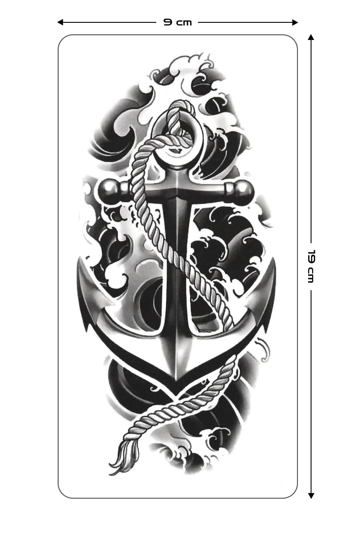 Geçici Çapa Figürlü Dövme Tattoo