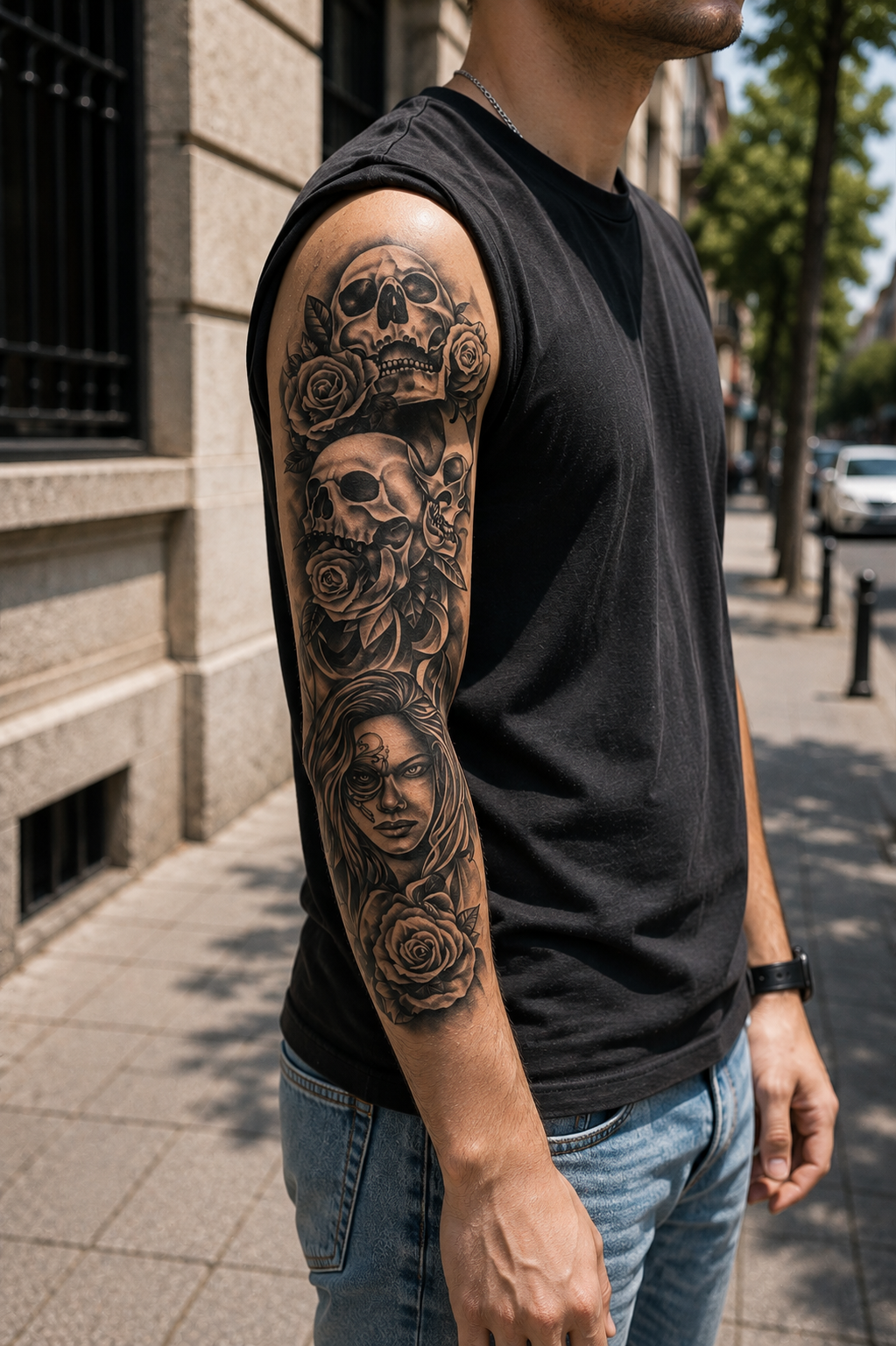 Kurukafa Kol Geçici Dövme Tattoo