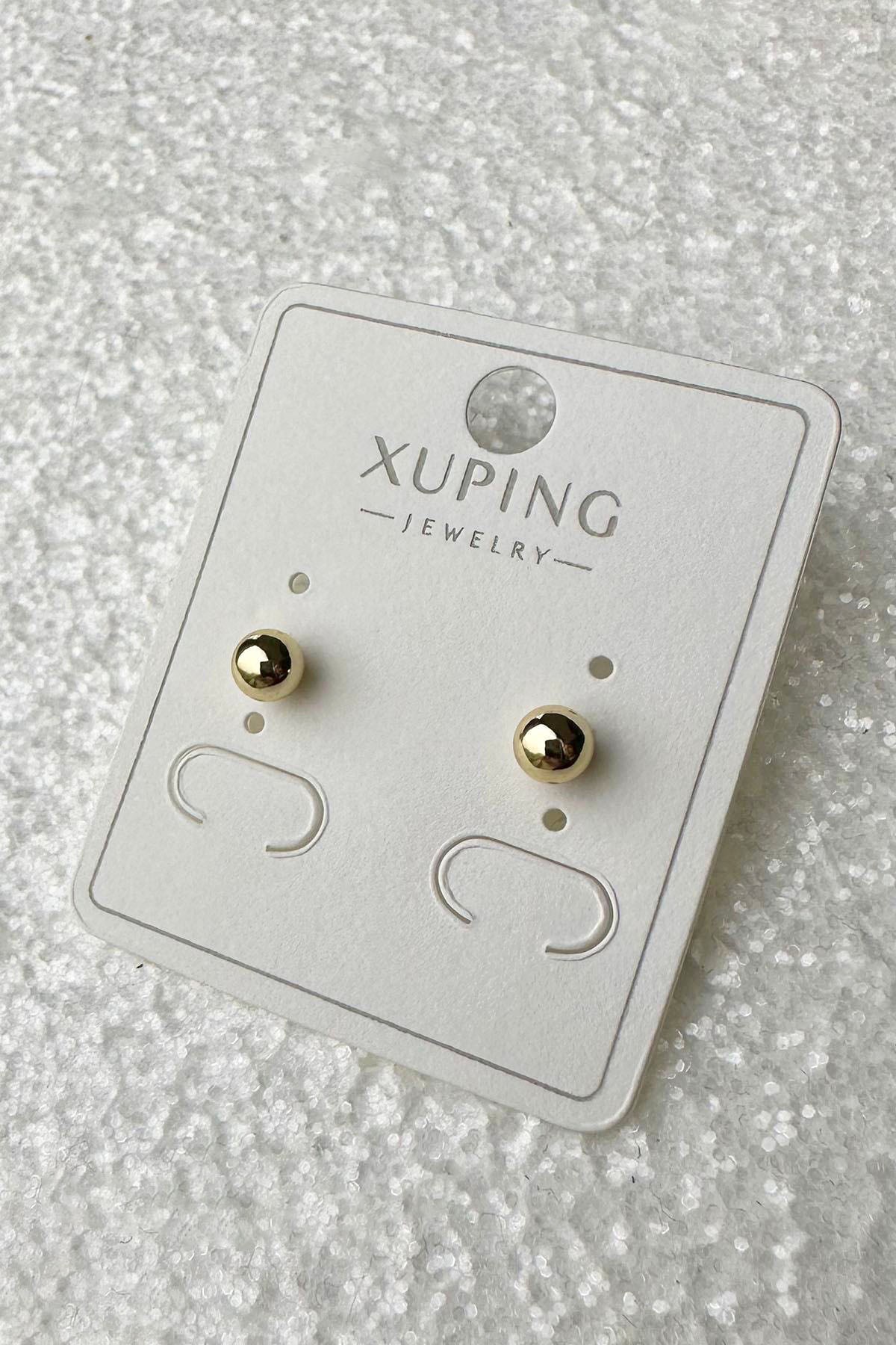 Altın Renk Xuping Top Küpe (Çift)