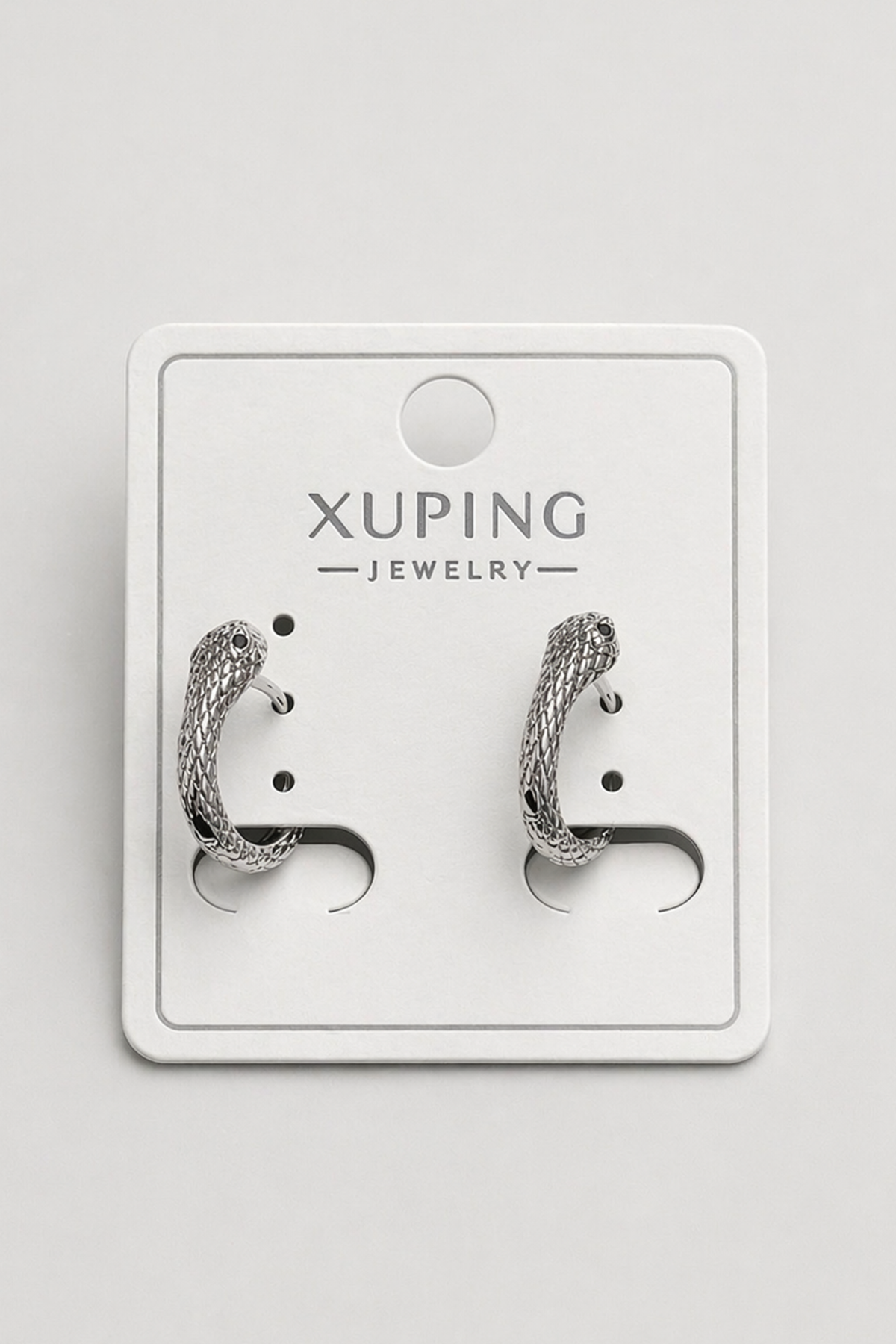Gümüş Renk Taş Detaylı Xuping Küpe (Çift)