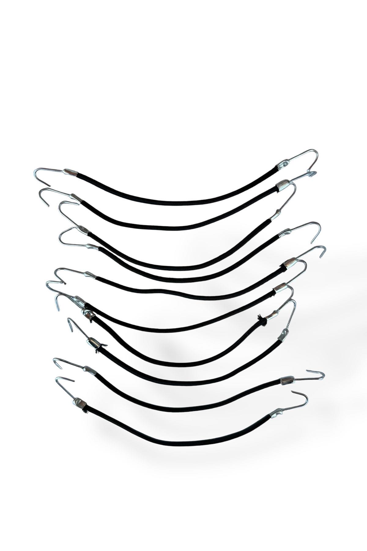 Siyah Renk Kancalı Lastik Toka Set 