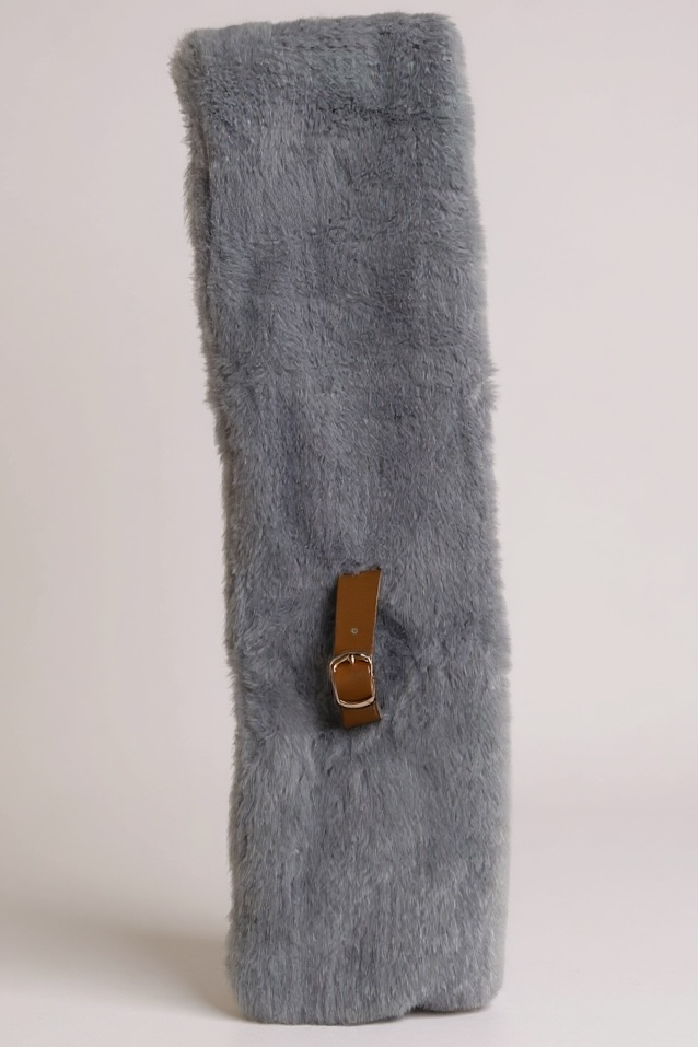 Gri Renk Çocuk Peluş Atkı