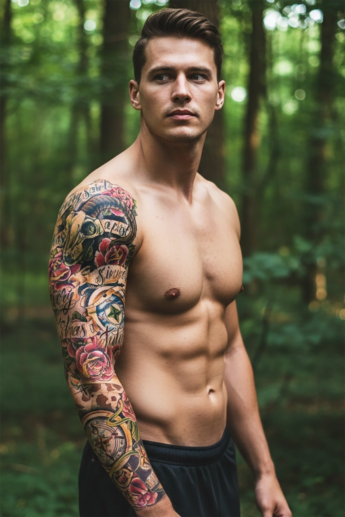 Geçici Karışık Figürlü Dövme Tattoo