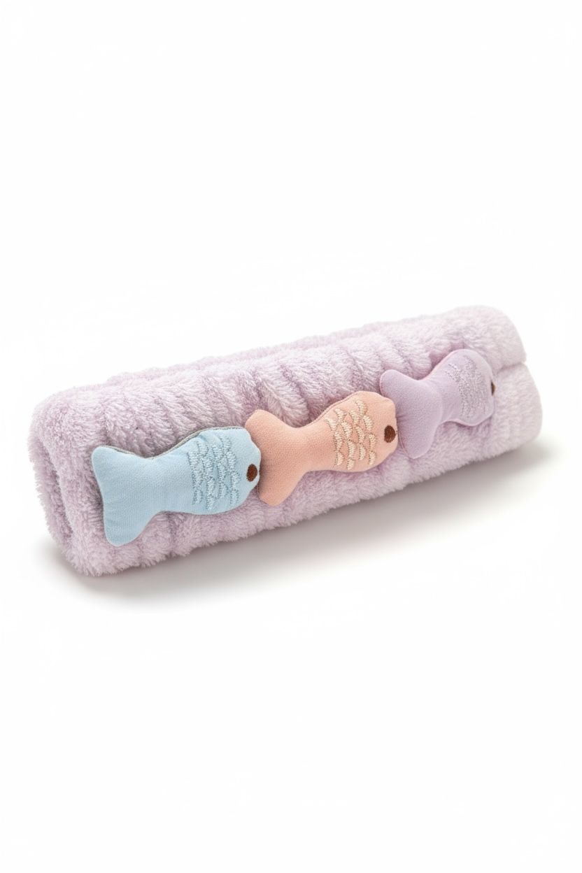 Lila Renk Balık Figürlü Peluş Saç Bandı