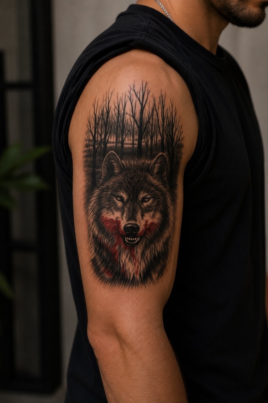  Kanlı Kurt Geçici Dövme Tattoo