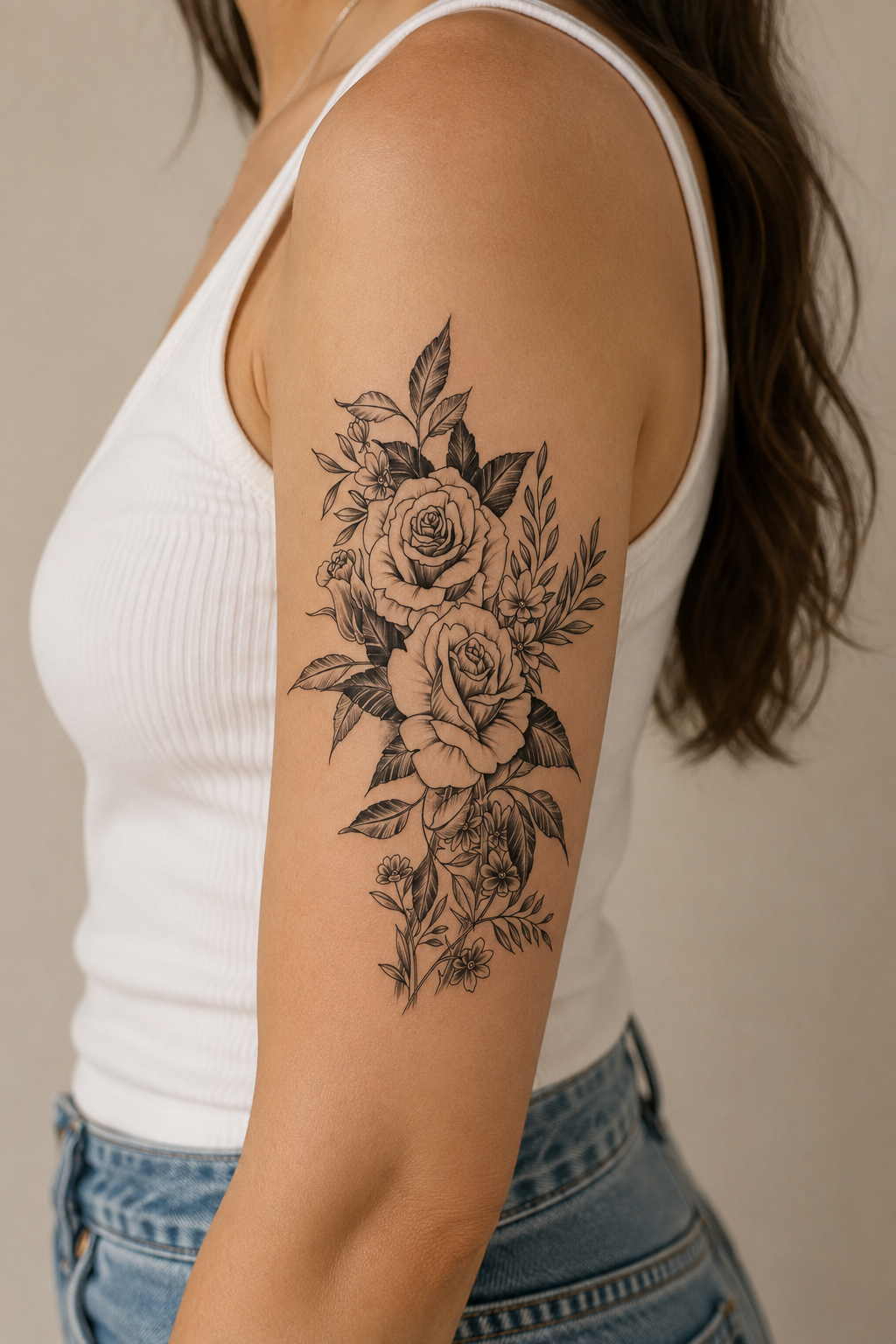 Çiçek Dövme Geçici Dövme Tattoo