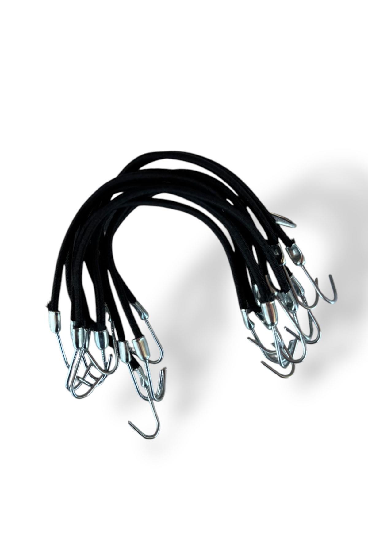 Siyah Renk Kancalı Lastik Toka Set 