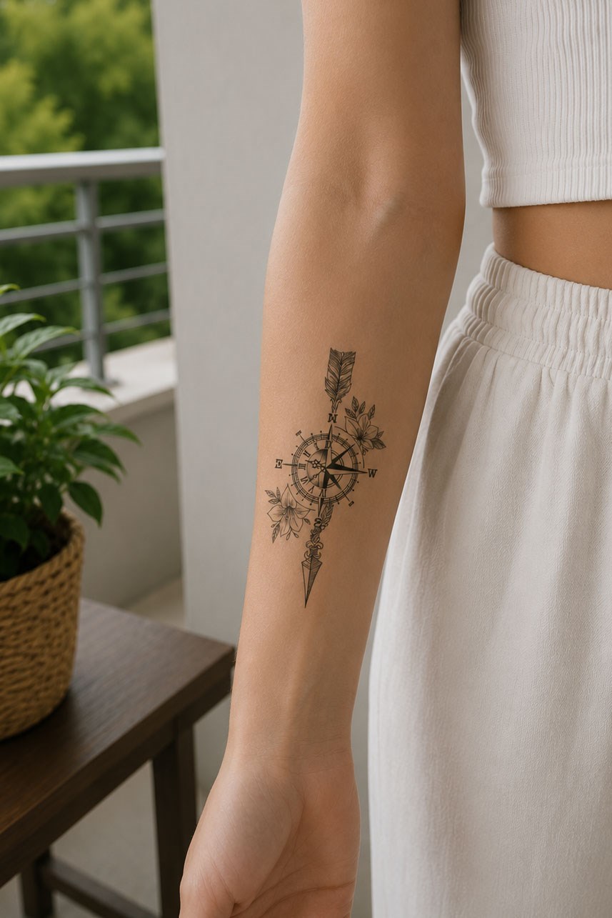 Pusula Mini Geçici Dövme Tattoo