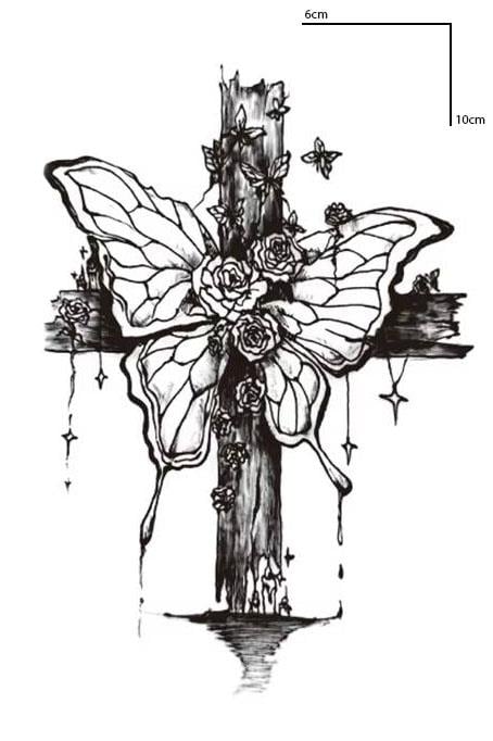 Geçici Kelebek Figürlü Mini Dövme Tattoo