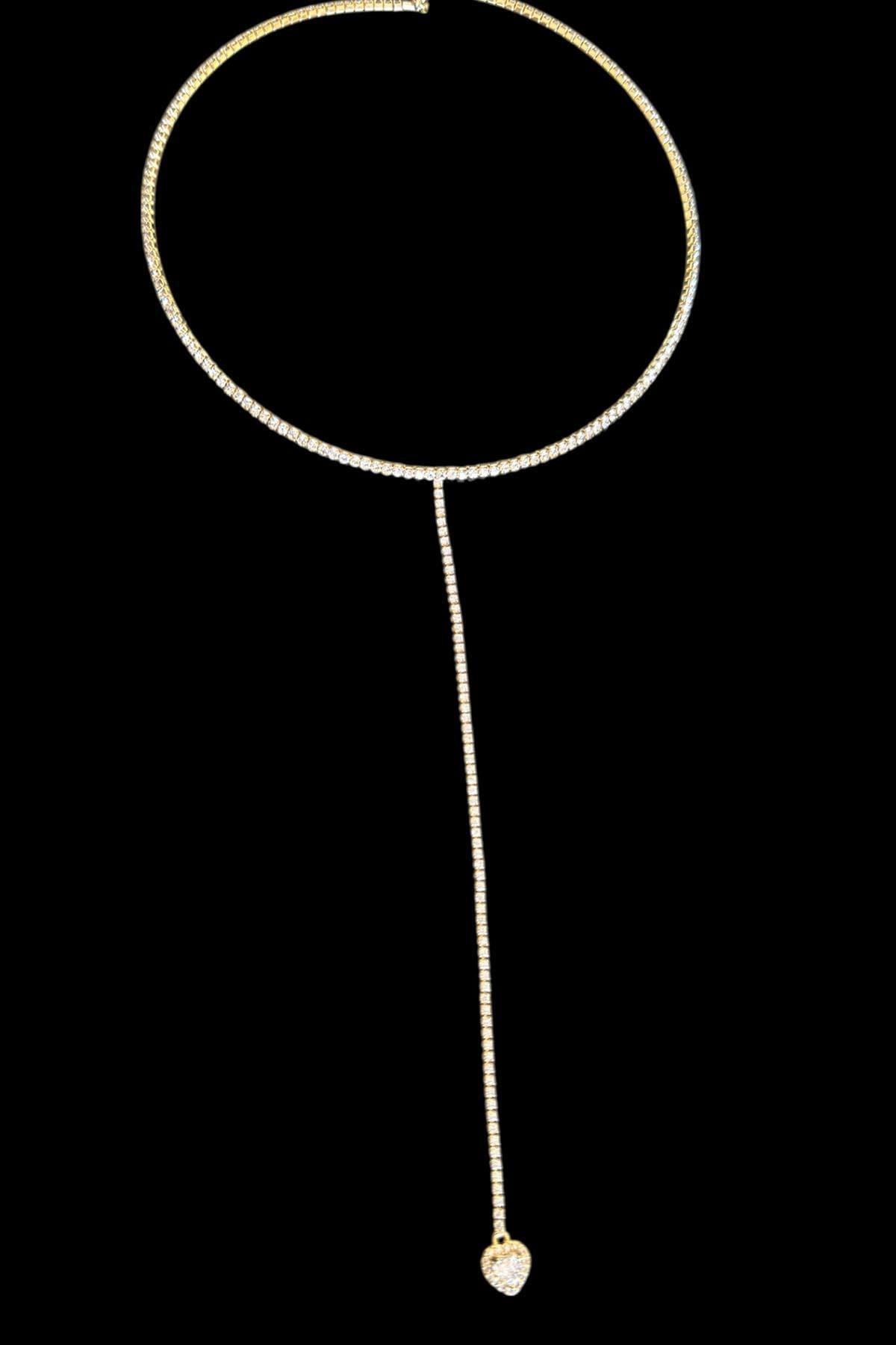 Altın Renk 14K Altın Kaplama Vip Choker Kolye