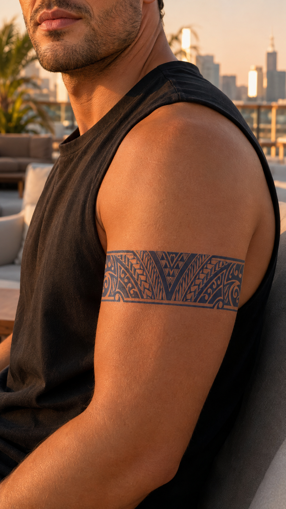 Maori Şerit Sonradan Kararan Yarı Kalıcı Geçici Dövme Tattoo
