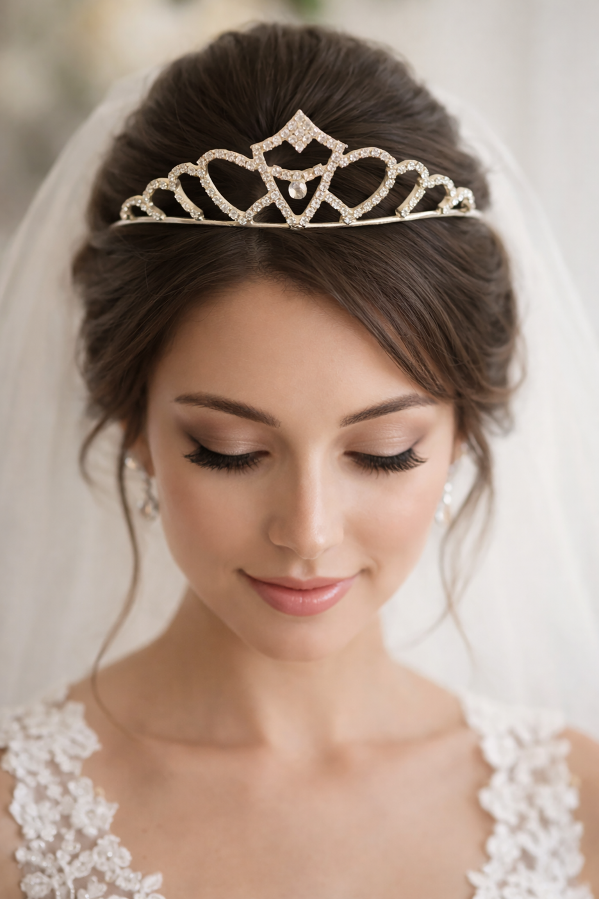 Zirkon Taşlı Gelin/Kına/Nişan/Söz Tasarım Taç