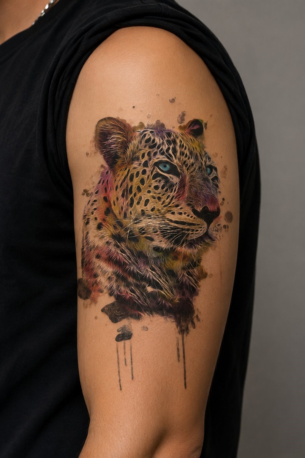  Renkli Aslan Geçici Dövme Tattoo