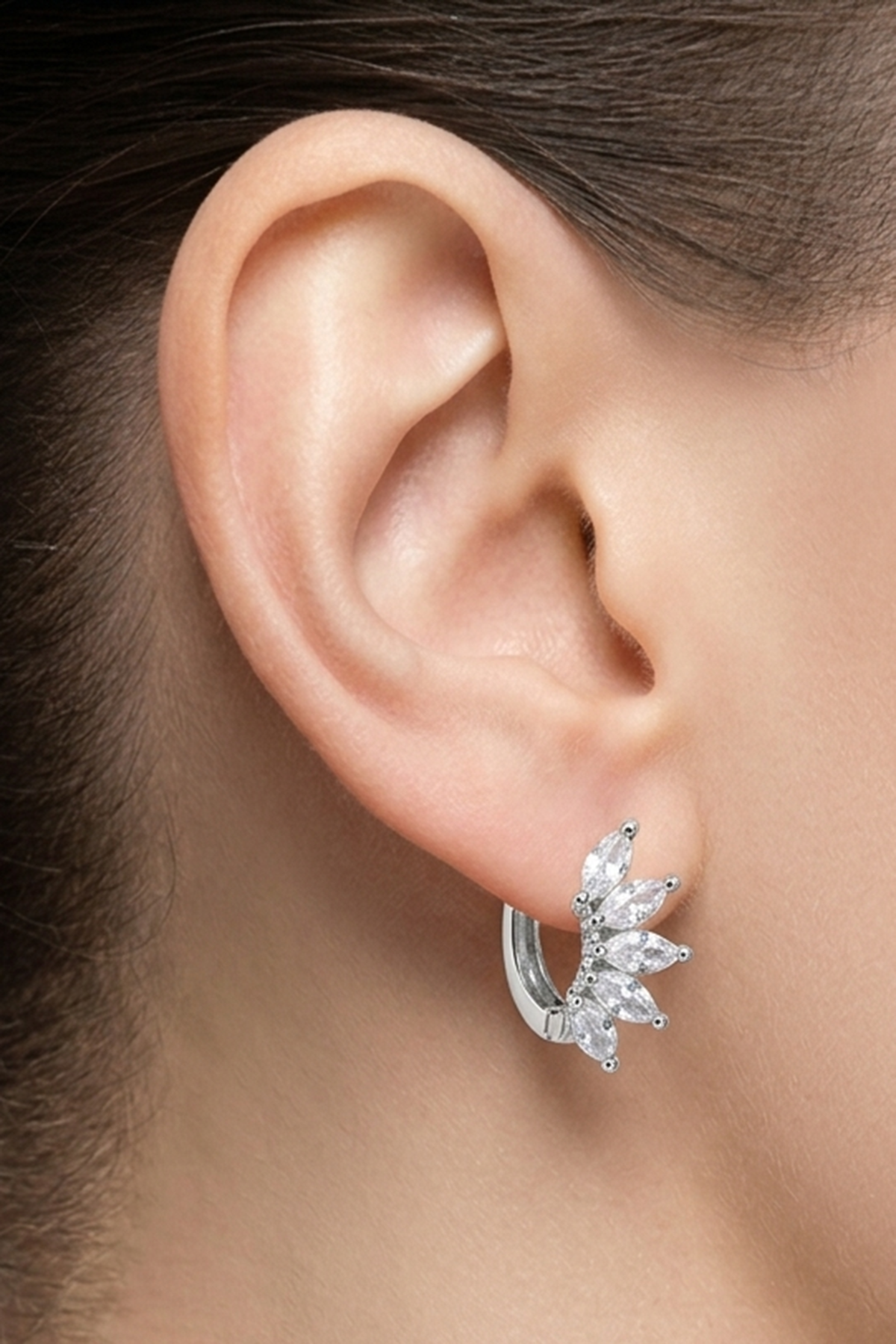 Gümüş Renk Karışık Figürlü Küpe (Çift) 