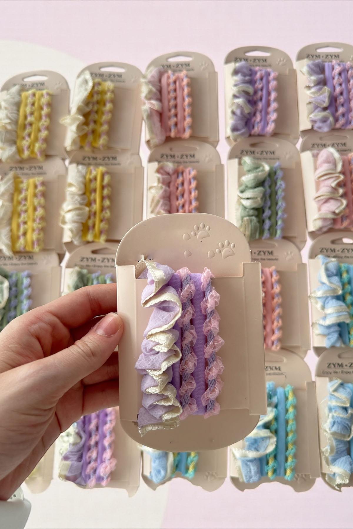 20li Karışık Renk Lastik Toka Set