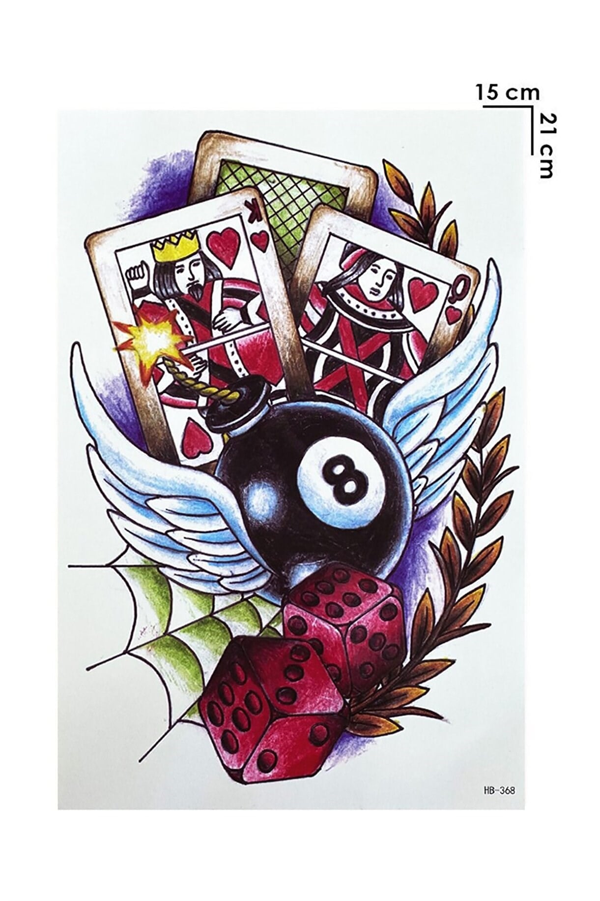 Geçici Kart Ve Bilardo Topu Tatto