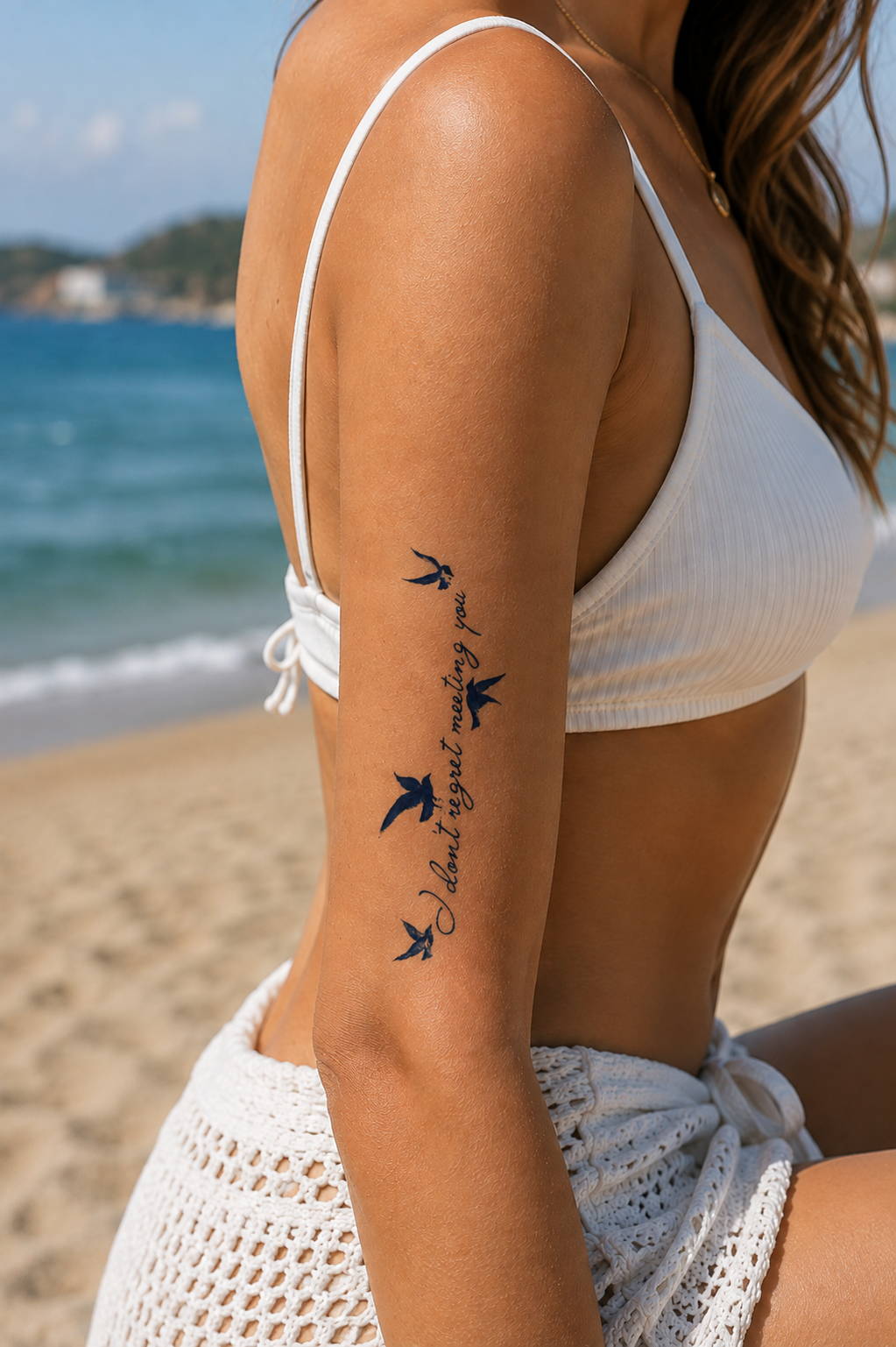 Yazılı Kuş Sonradan Kararan Yarı Kalıcı Geçici Dövme Tattoo