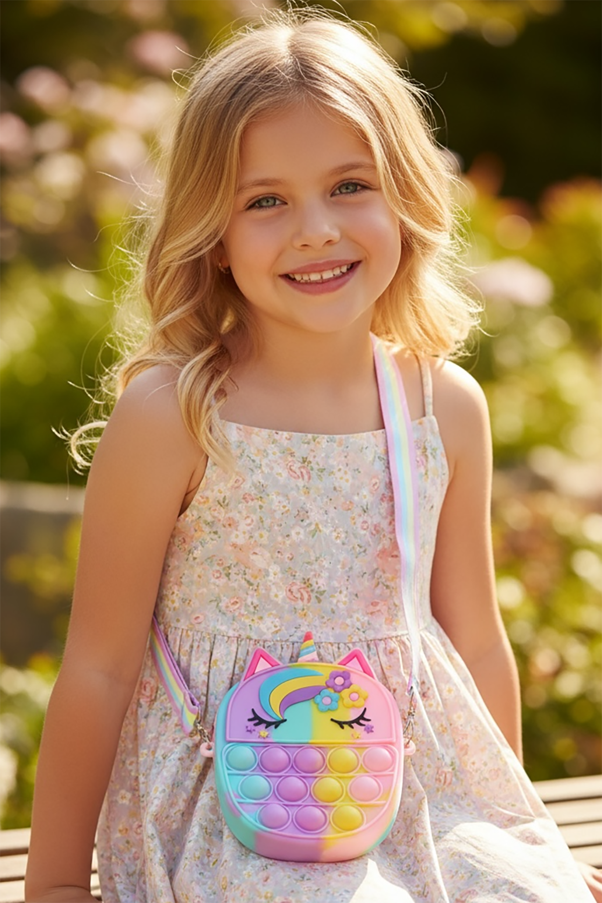 Karışık Renk Unicorn Figürlü Çocuk Pop-İt Çanta