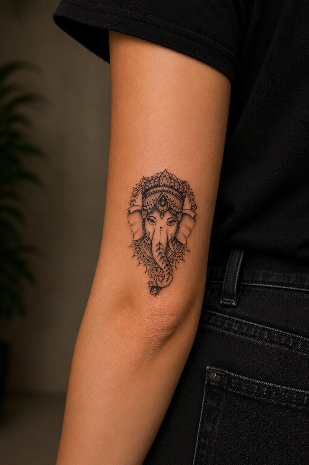 Hindu Tanrısı Fil Mini Geçici Dövme Tattoo