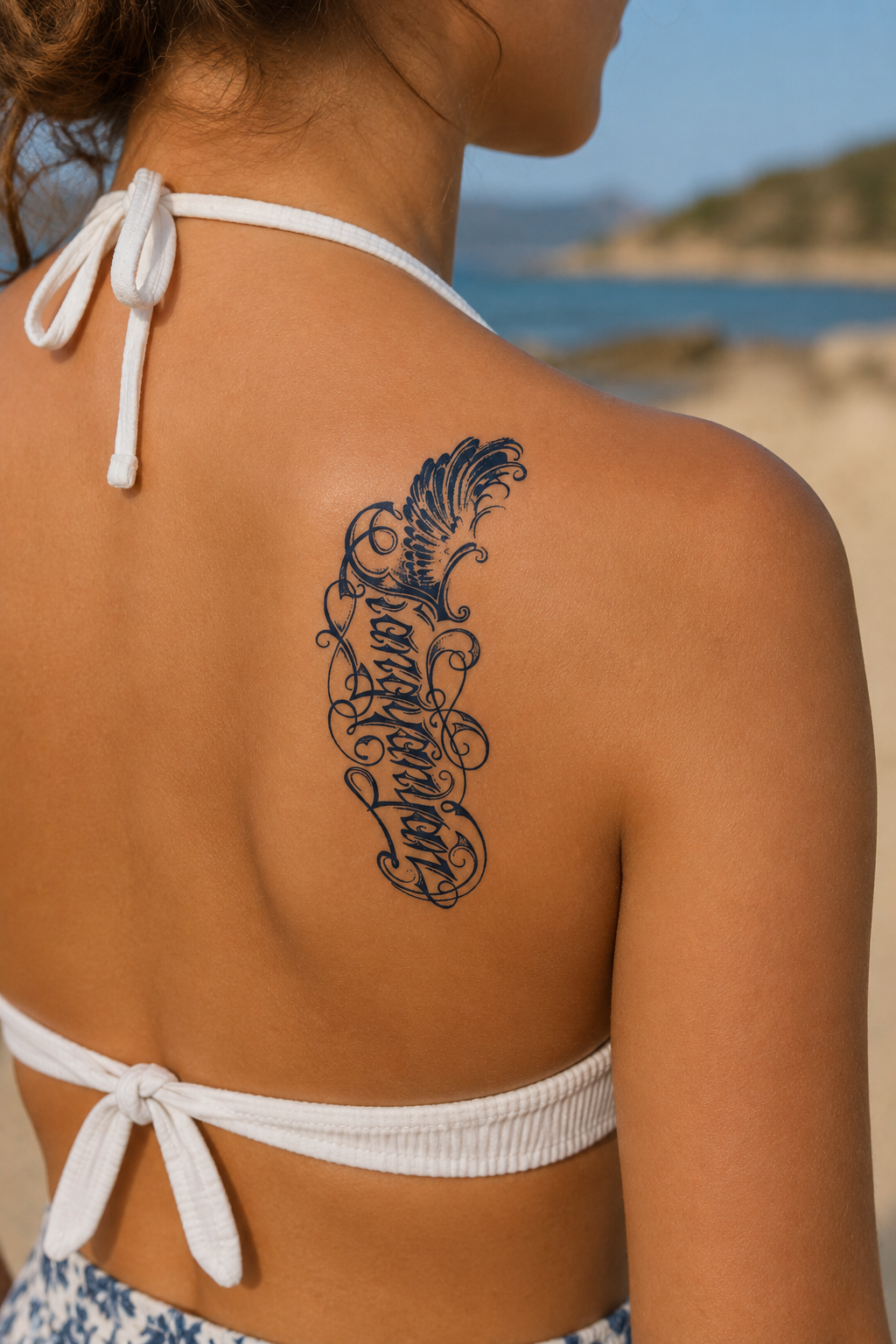 Yazılı Sonradan Kararan Yarı Kalıcı Geçici Dövme Tattoo