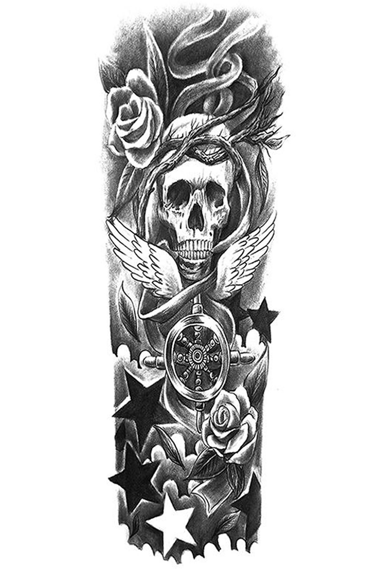 Kurukafa Kol Geçici Dövme Tattoo