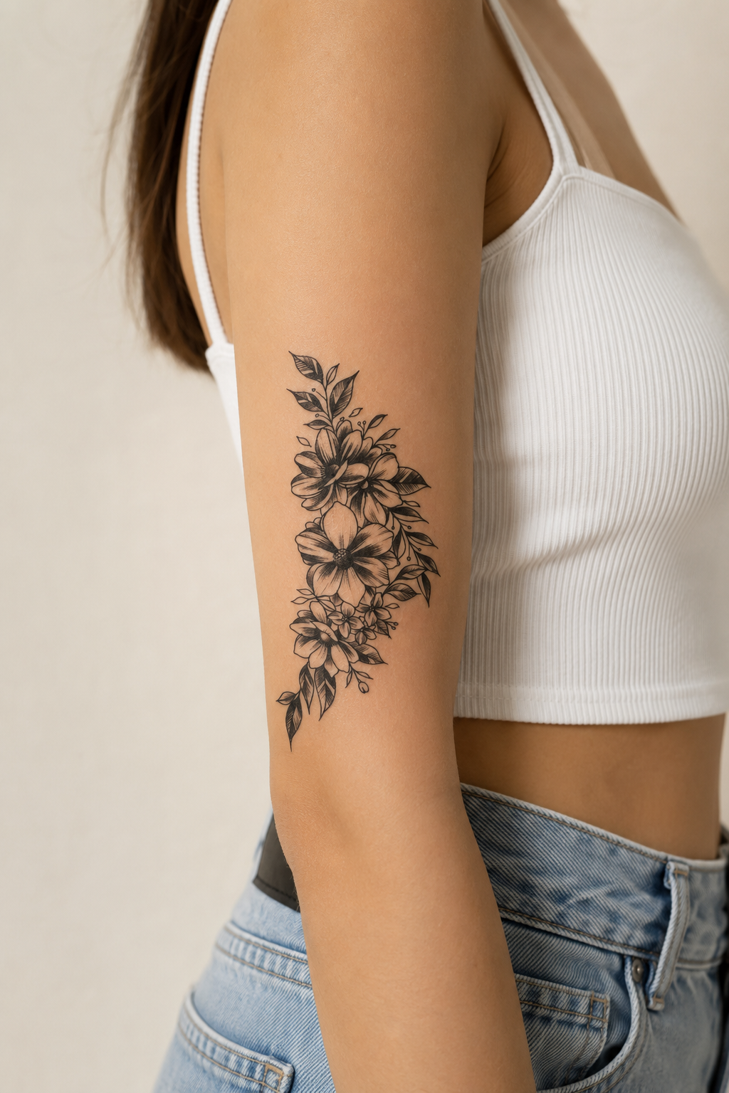 Çiçek Geçici Dövme Tattoo