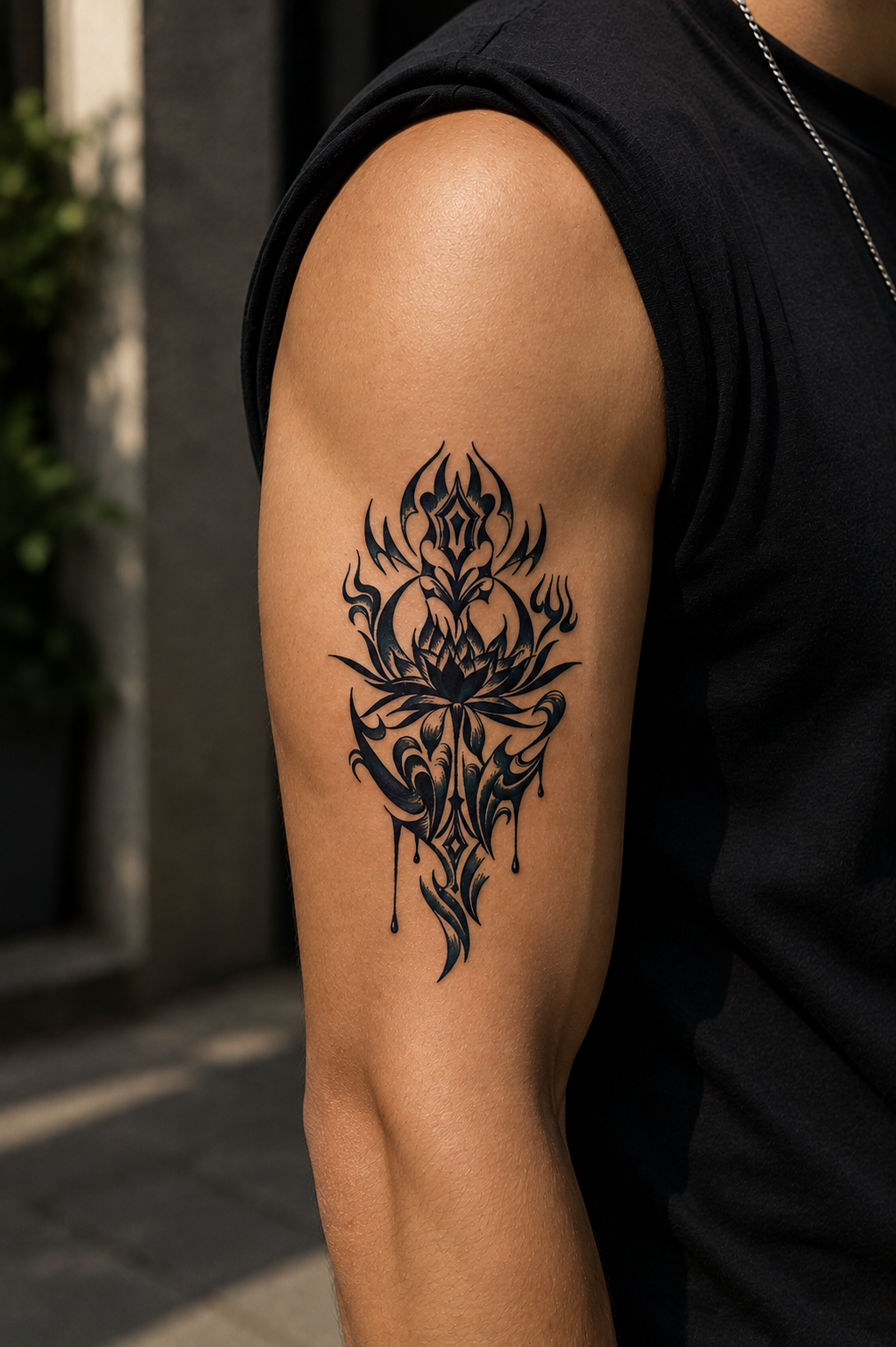 Çiçek Sonradan Kararan Yarı Kalıcı Geçici Dövme Tattoo