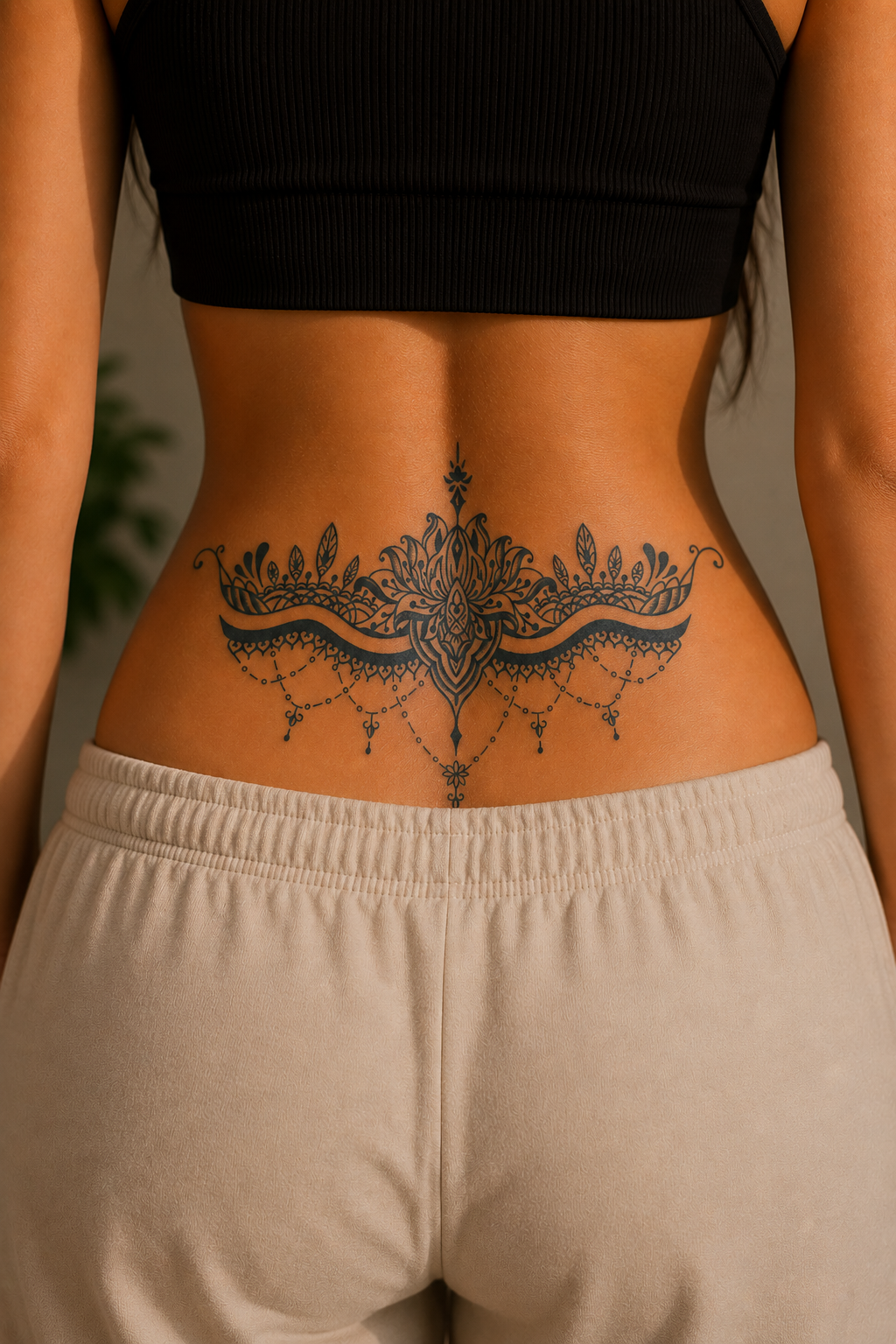 Çiçek Figürlü Sonradan Kararan Yarı Kalıcı Geçici Dövme Tattoo