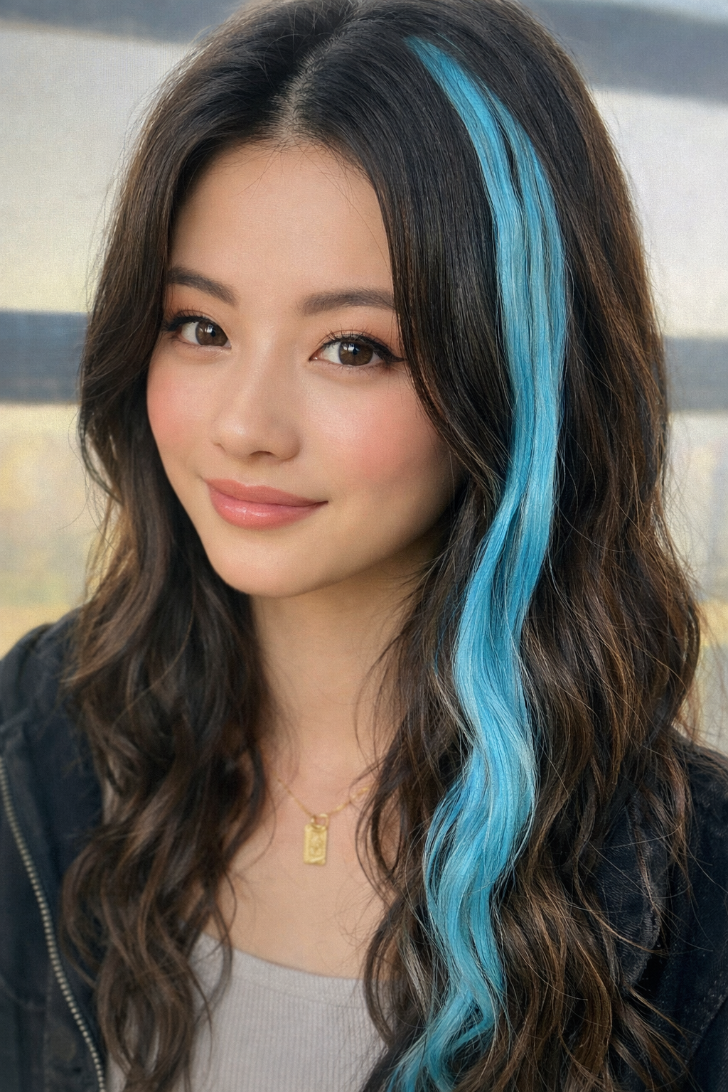 Side Rock Rocking / Blue Color Wavy / 50cm