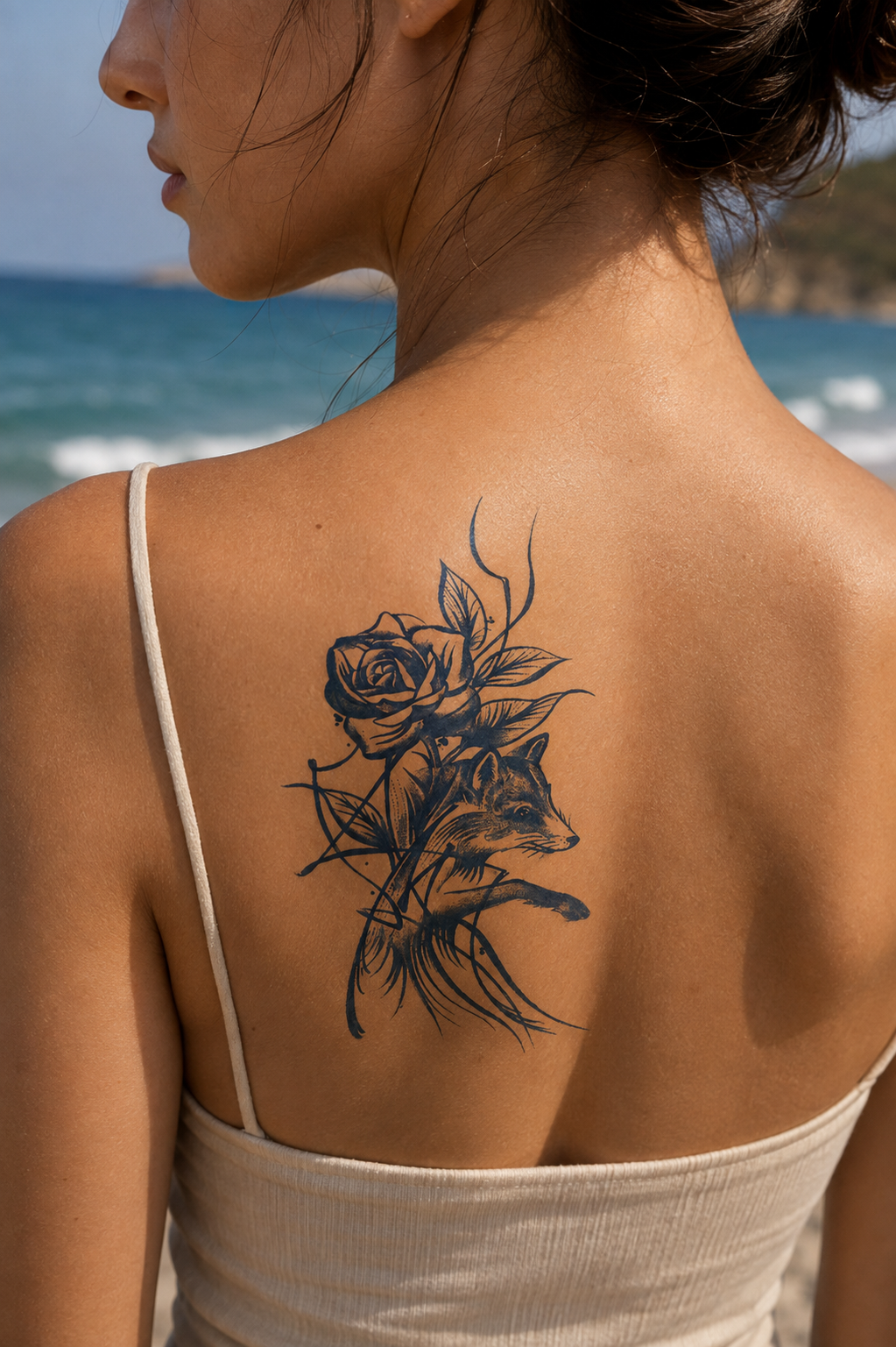 Tilki Sonradan Kararan Yarı Kalıcı Geçici Dövme Tattoo