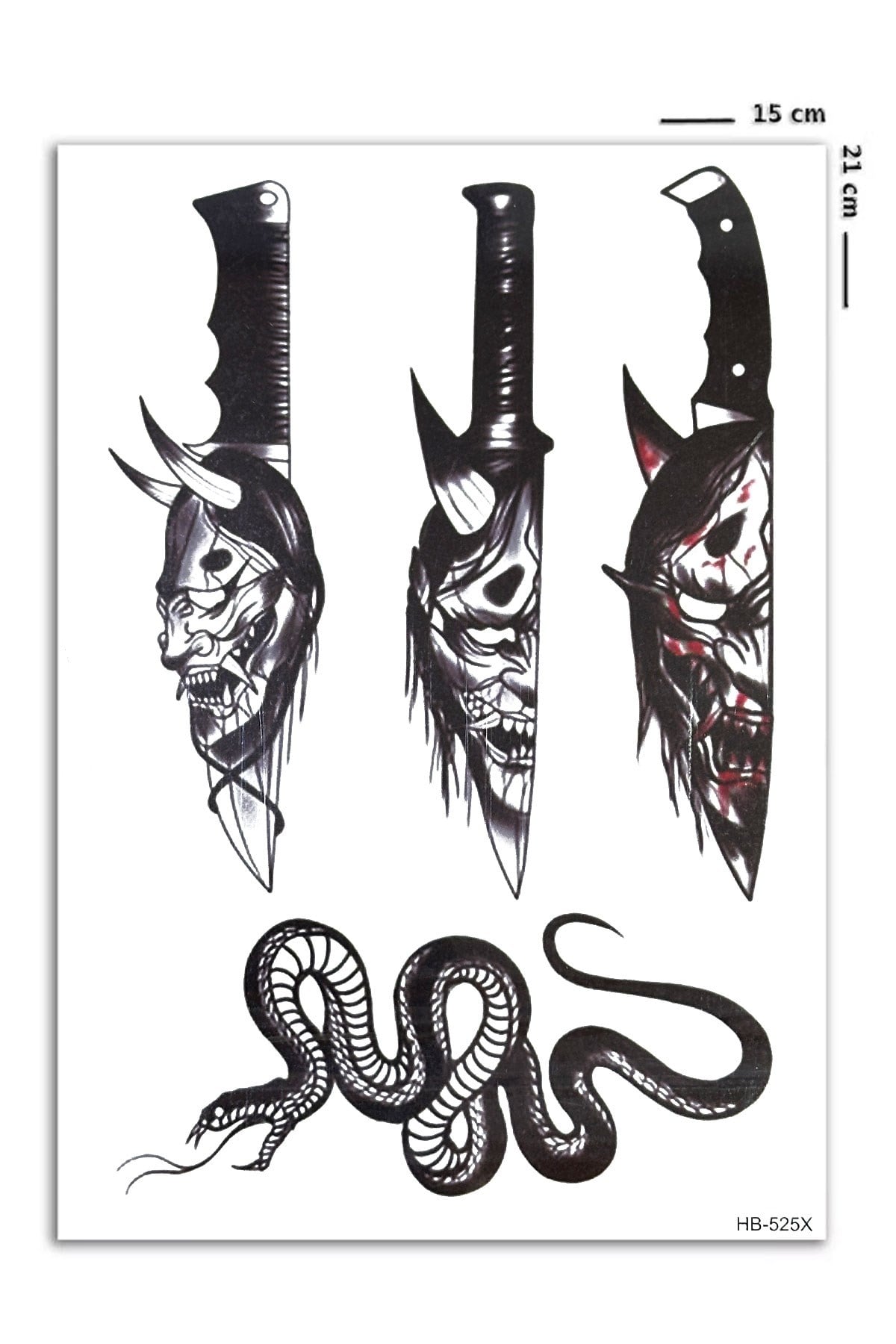 Devil Bıçak Geçici Dövme Tattoo