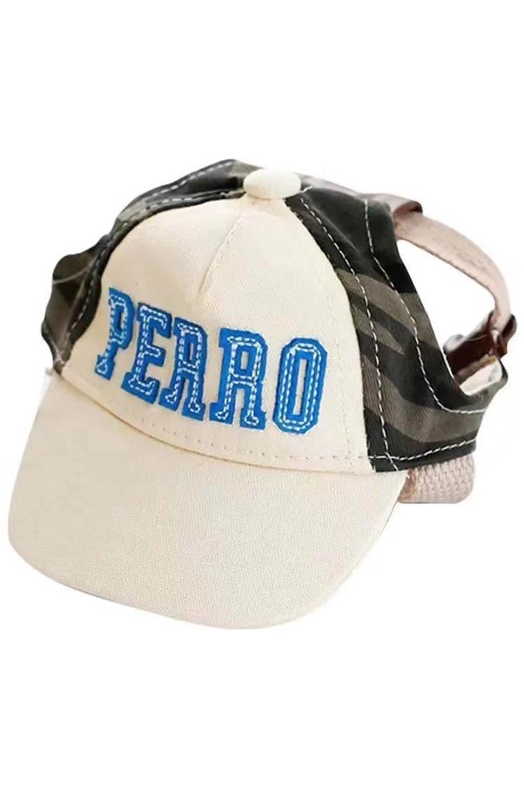 Karışık Renk Perro Yazılı Kamuflaj Desenli S Beden Köpek Şapkası