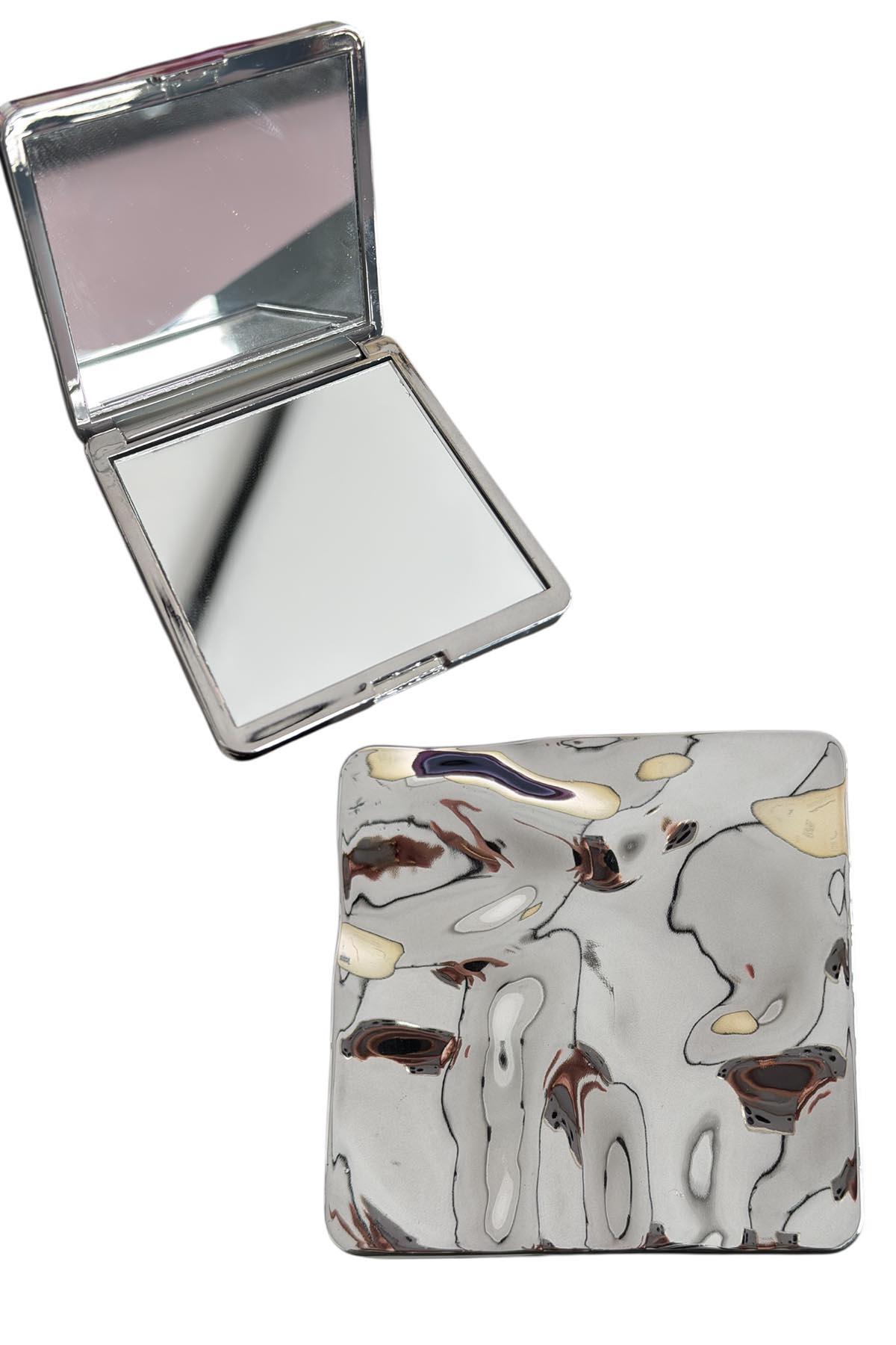 Gümüş Renk Cep Aynası