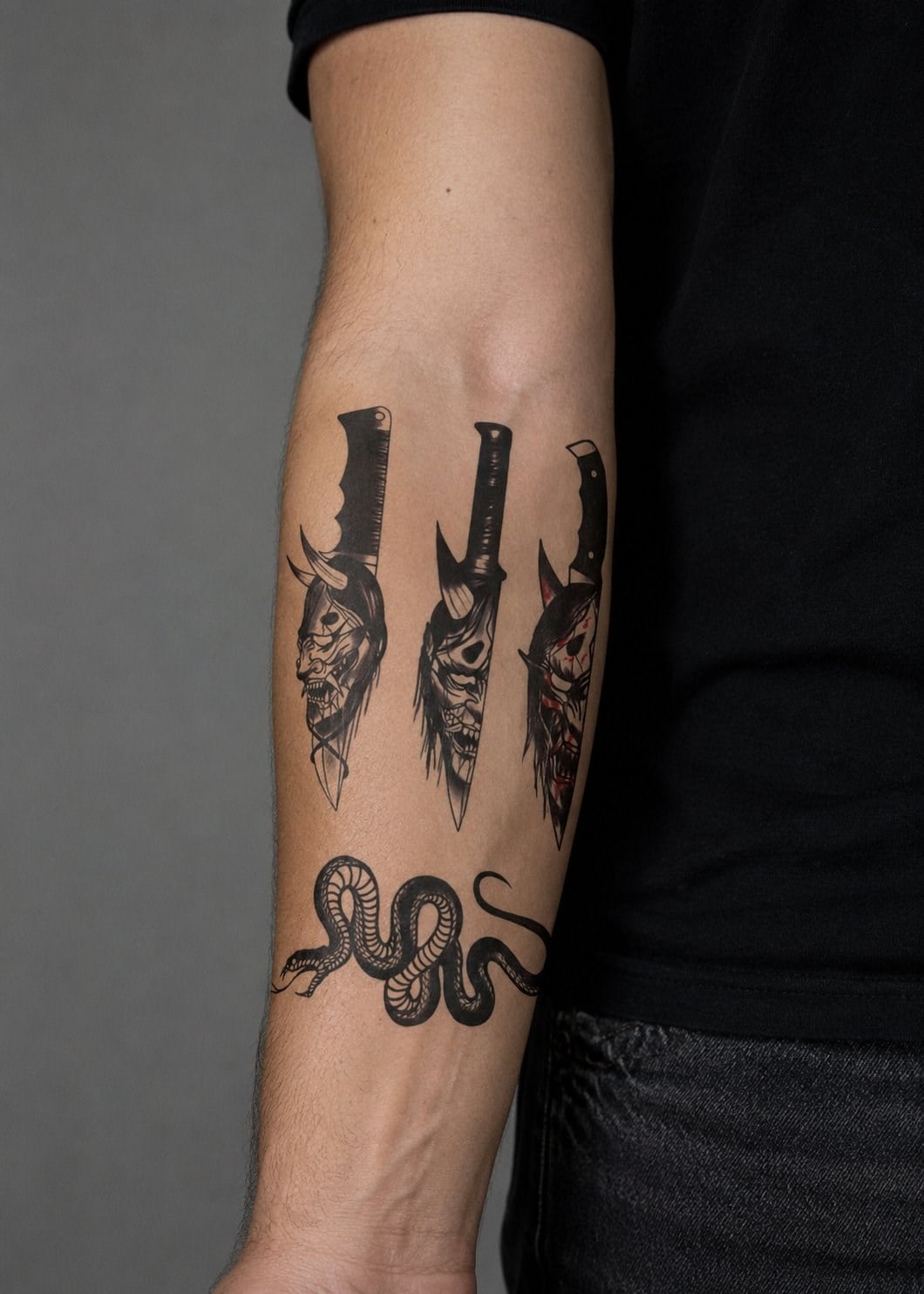 Devil Bıçak Geçici Dövme Tattoo