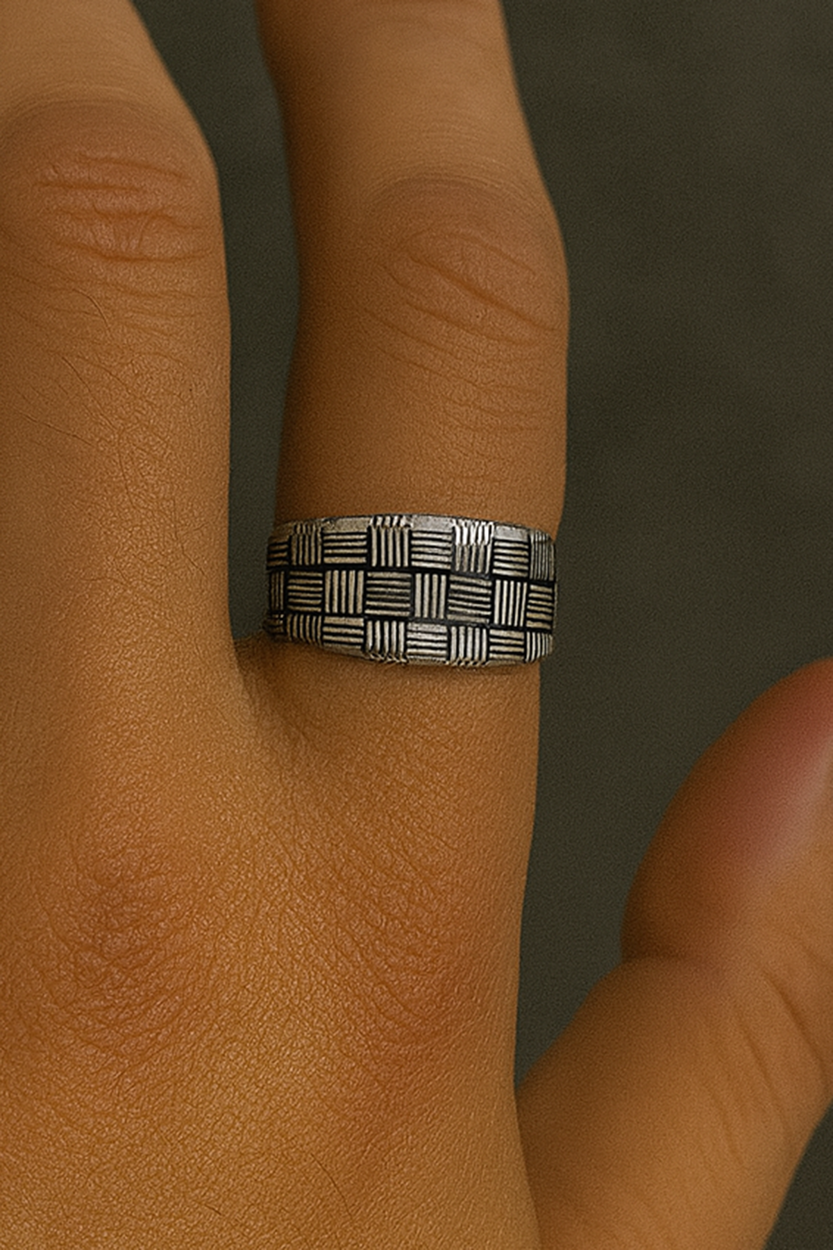 Gümüş Renk Ayarlanabilir Çelik Erkek Yüzük