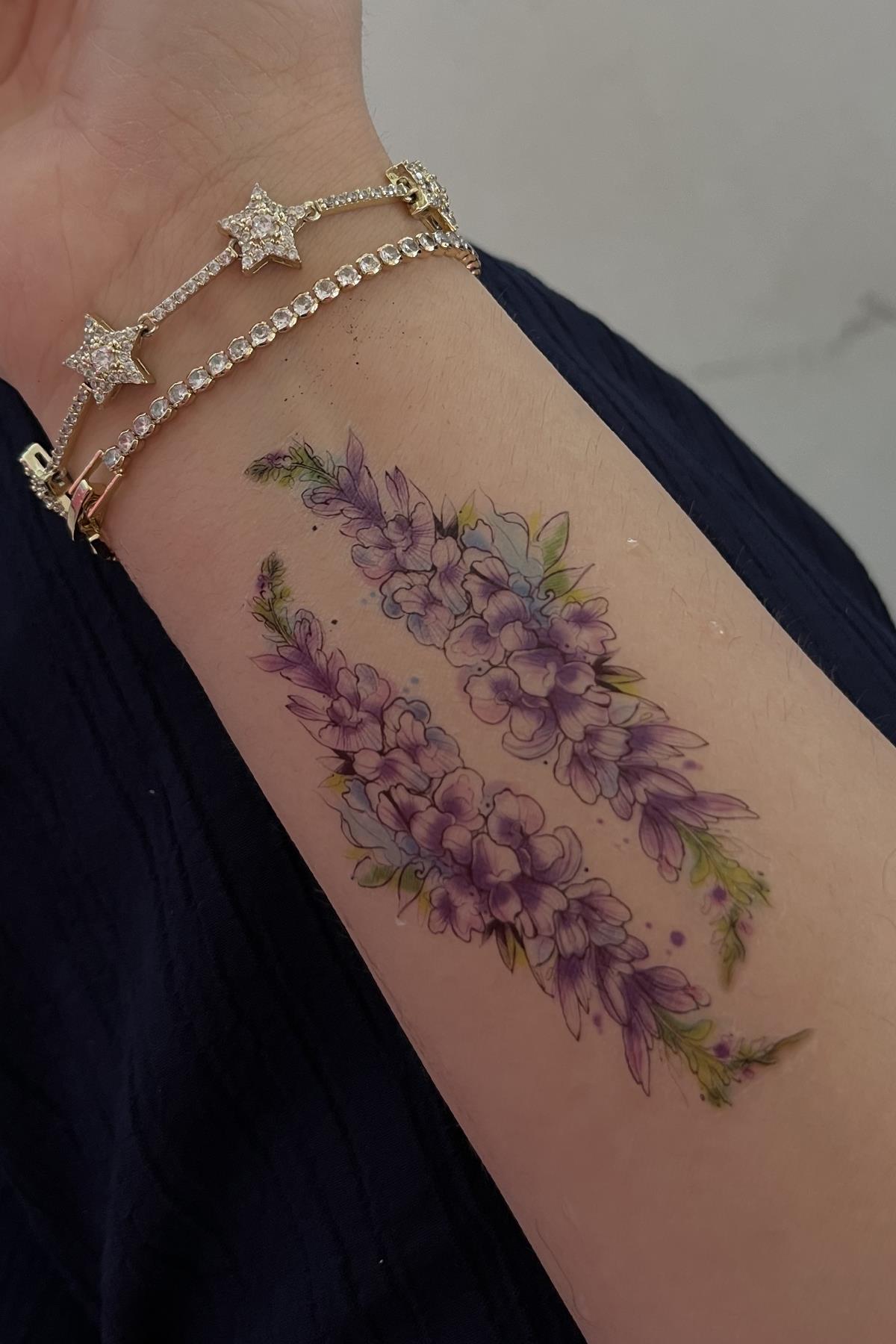 Geçici Çiçek Figürlü Mini Dövme Tattoo