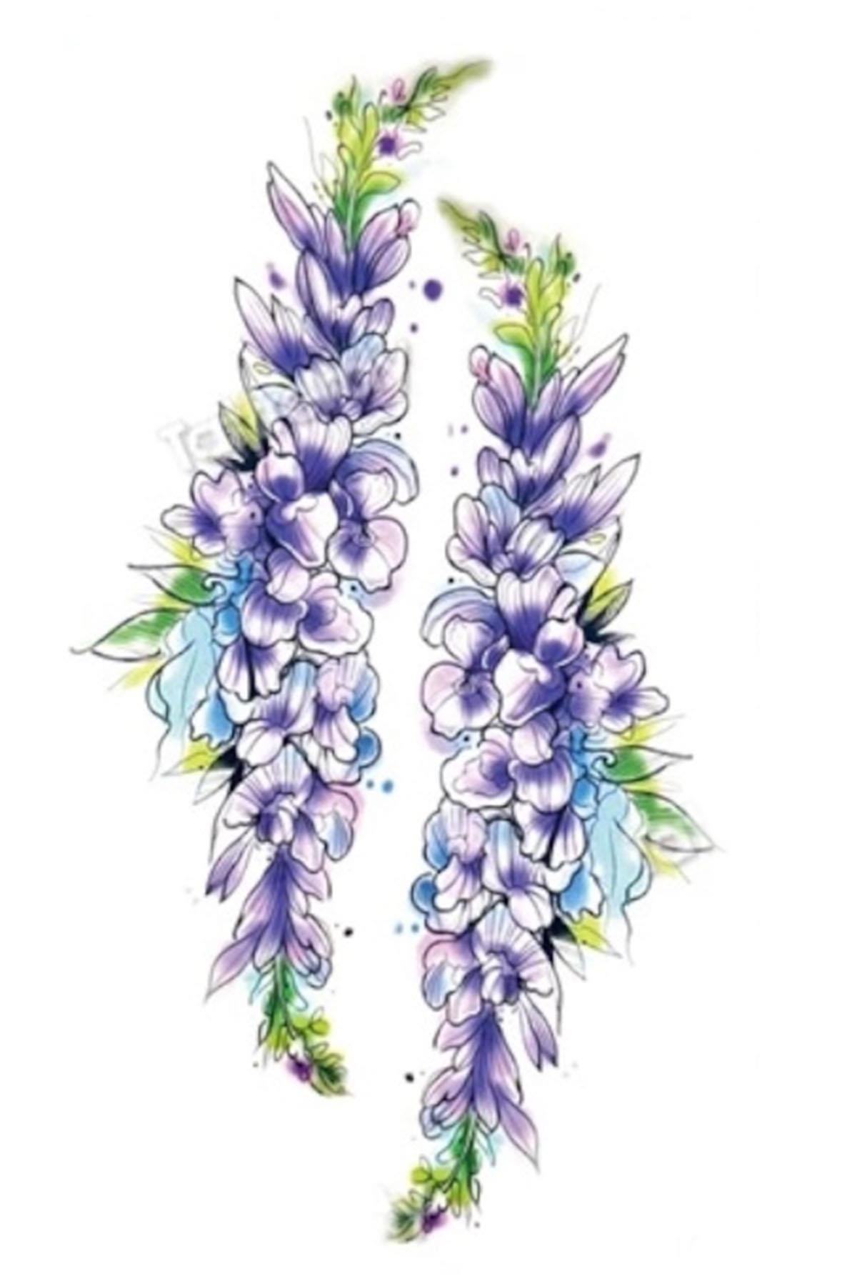 Geçici Çiçek Figürlü Mini Dövme Tattoo