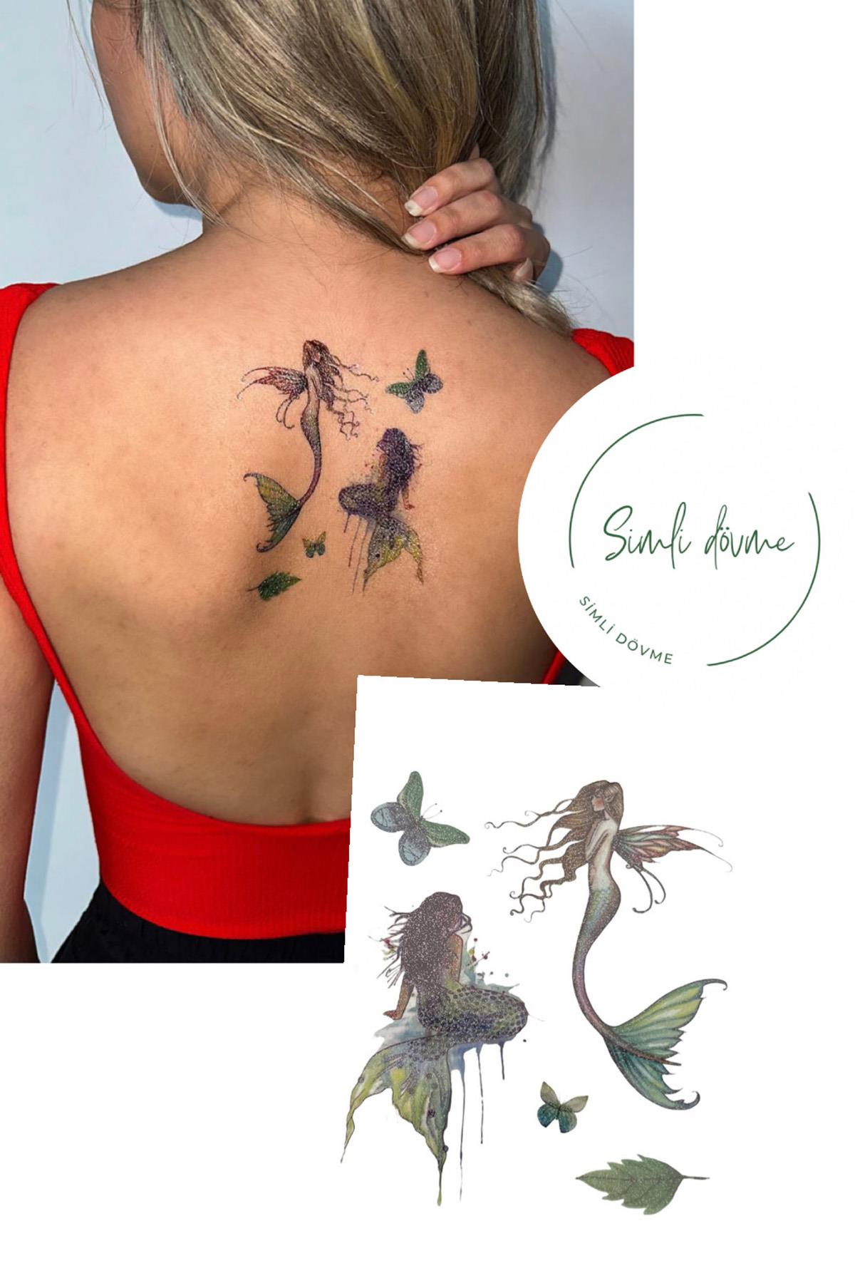 Geçici Deniz Yıldızı Figürlü Simli Dövme Tattoo