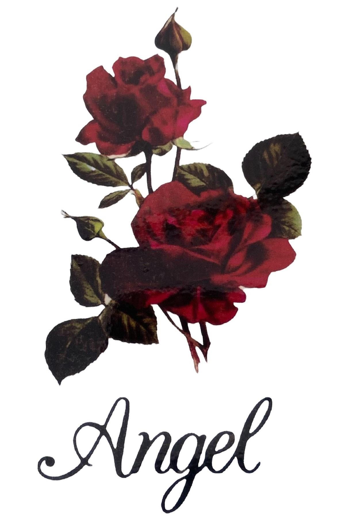 Geçici Gül Figürlü Mini Dövme Tattoo