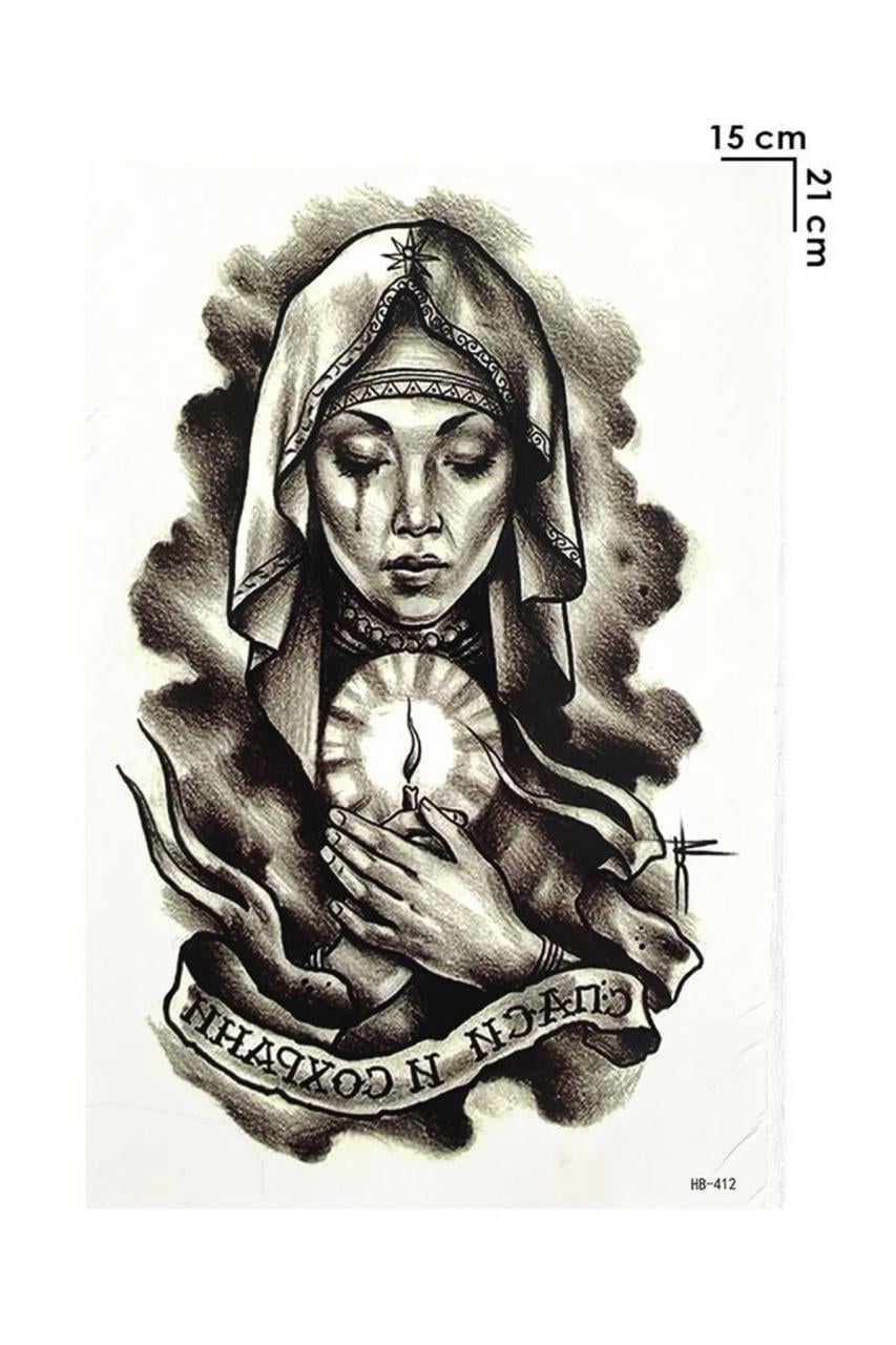 Geçici Kadın Figürlü Dövme Tattoo